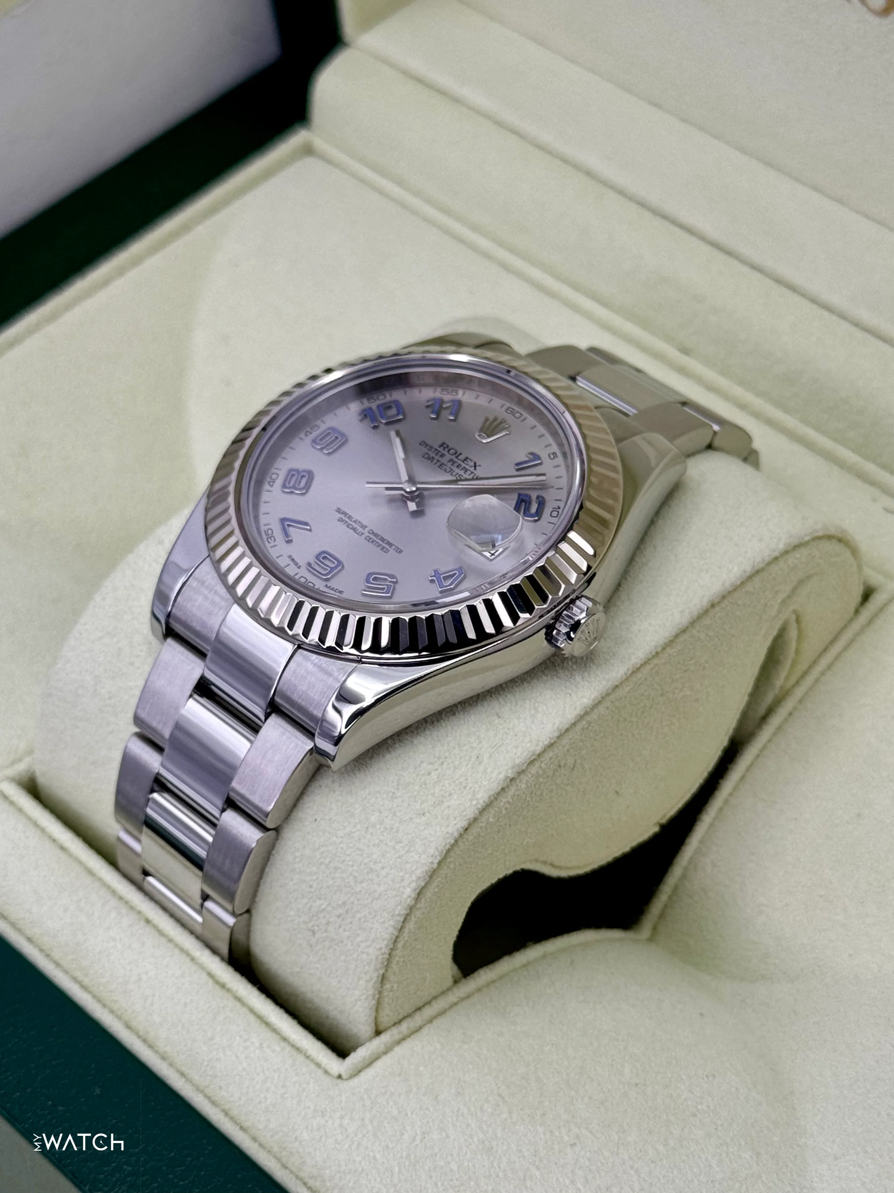 2017 Rolex Datejust II 41mm 116334 Stainless Steel Oyster Silver Numerical Dial - Image 5