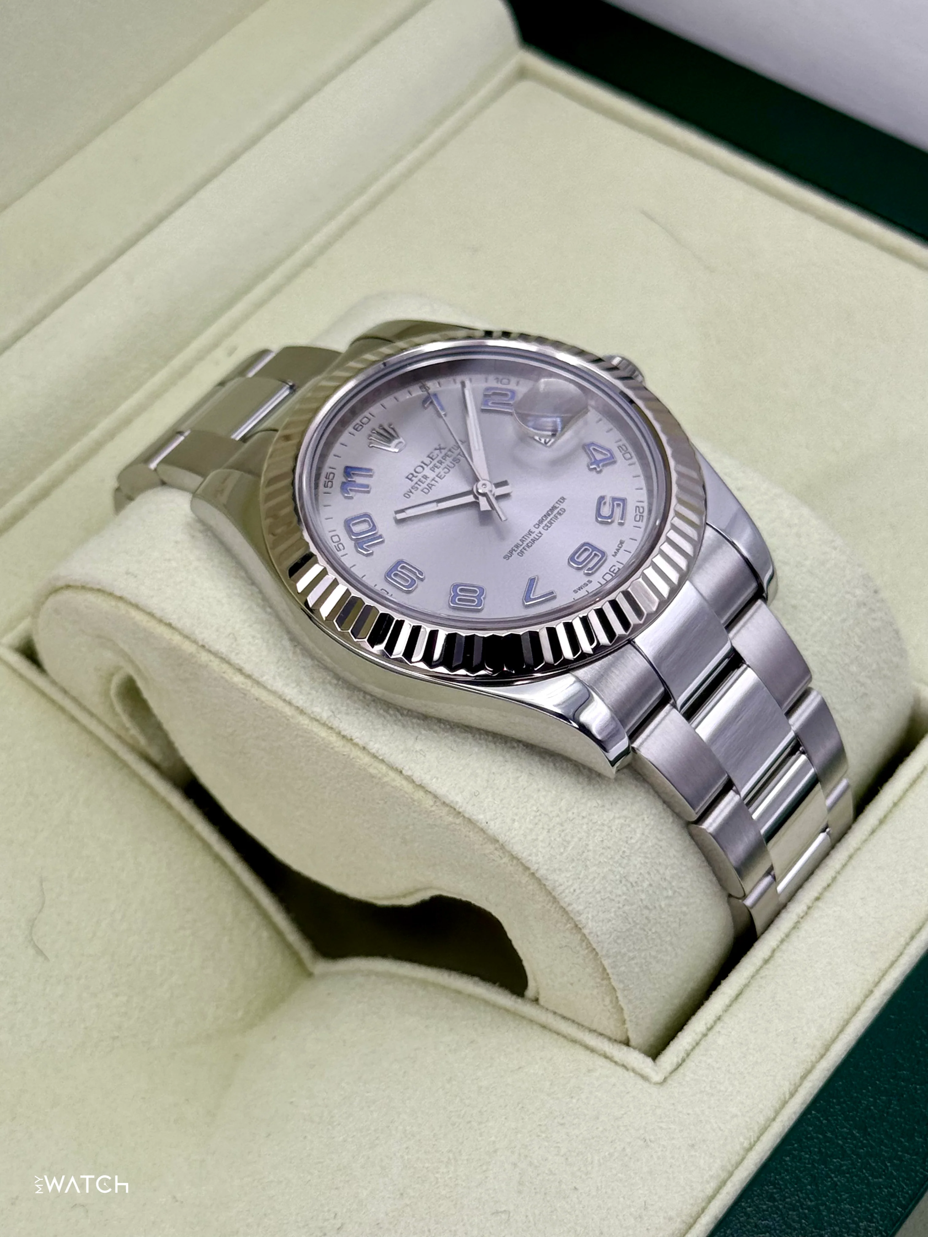 2017 Rolex Datejust II 41mm 116334 Stainless Steel Oyster Silver Numerical Dial - Image 6