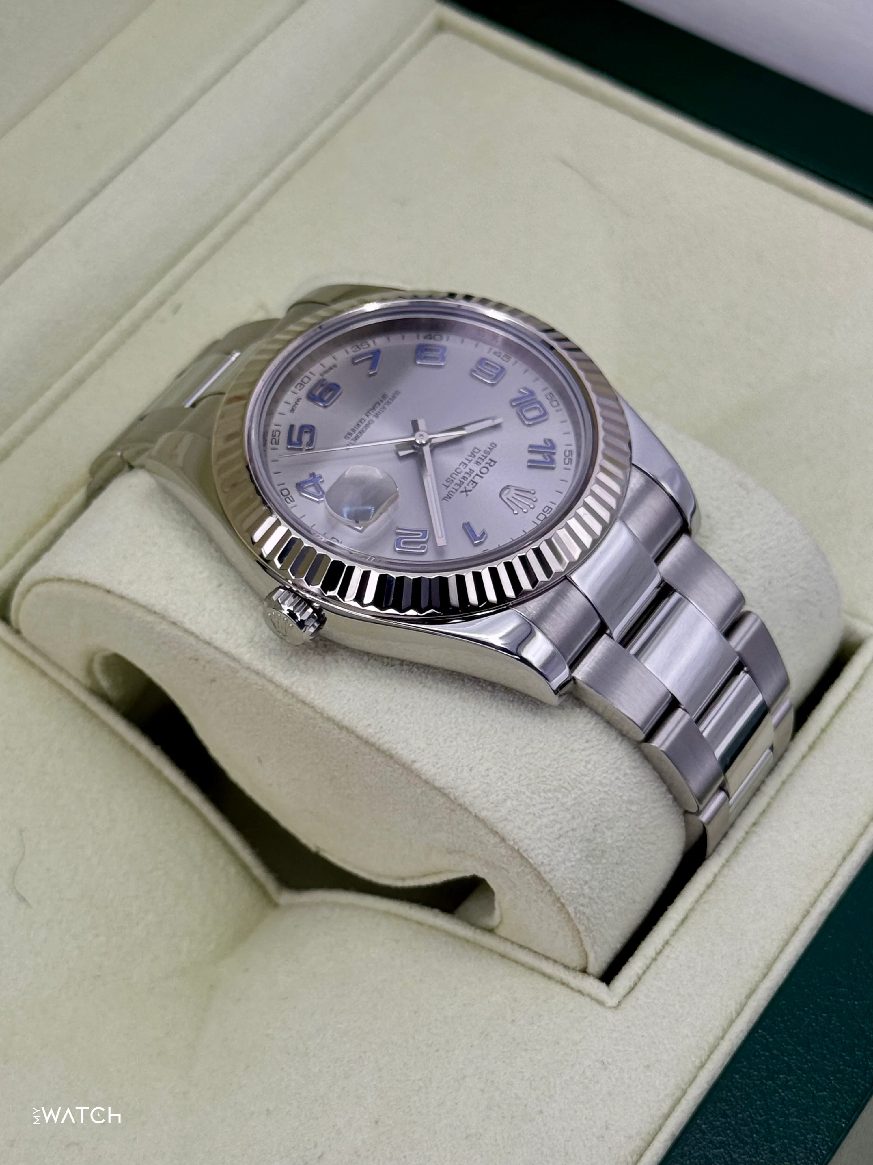2017 Rolex Datejust II 41mm 116334 Stainless Steel Oyster Silver Numerical Dial - Image 8