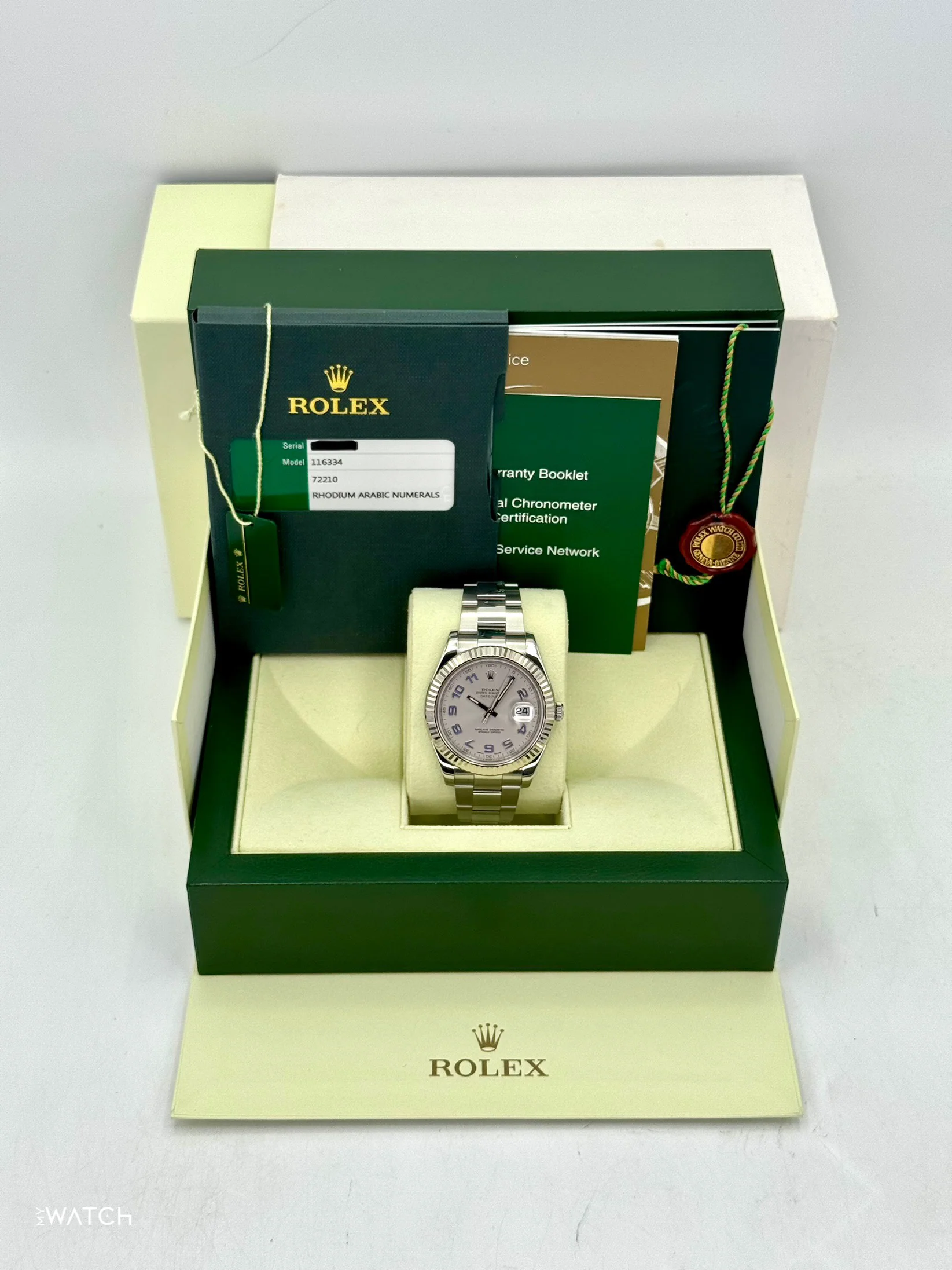 2017 Rolex Datejust II 41mm 116334 Stainless Steel Oyster Silver Numerical Dial - Image 9