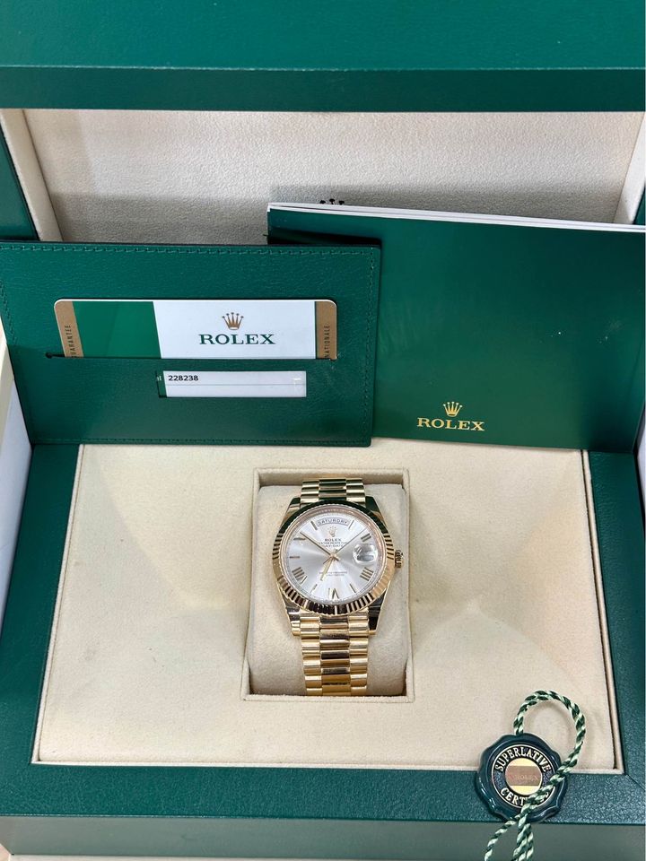 2017 Rolex Day-Date 40mm 228238 Presidential Silver Dial - Image 7