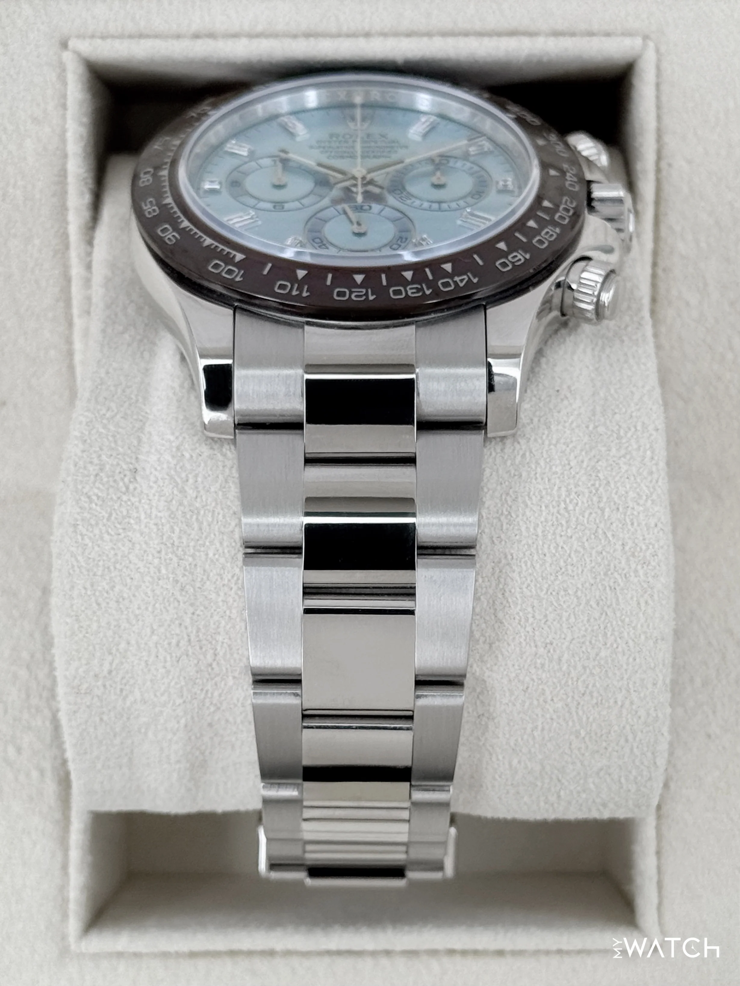 2017 Rolex Daytona 40mm 116506 Platinum Ice Blue Diamond Baguette Dial - Image 3