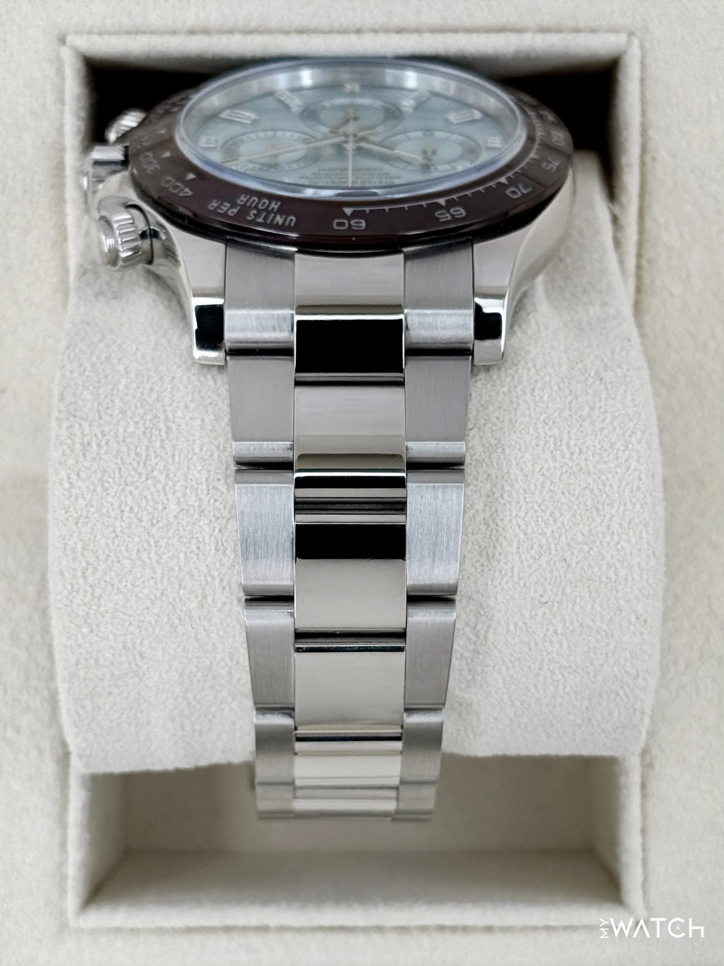 2017 Rolex Daytona 40mm 116506 Platinum Ice Blue Diamond Baguette Dial - Image 4