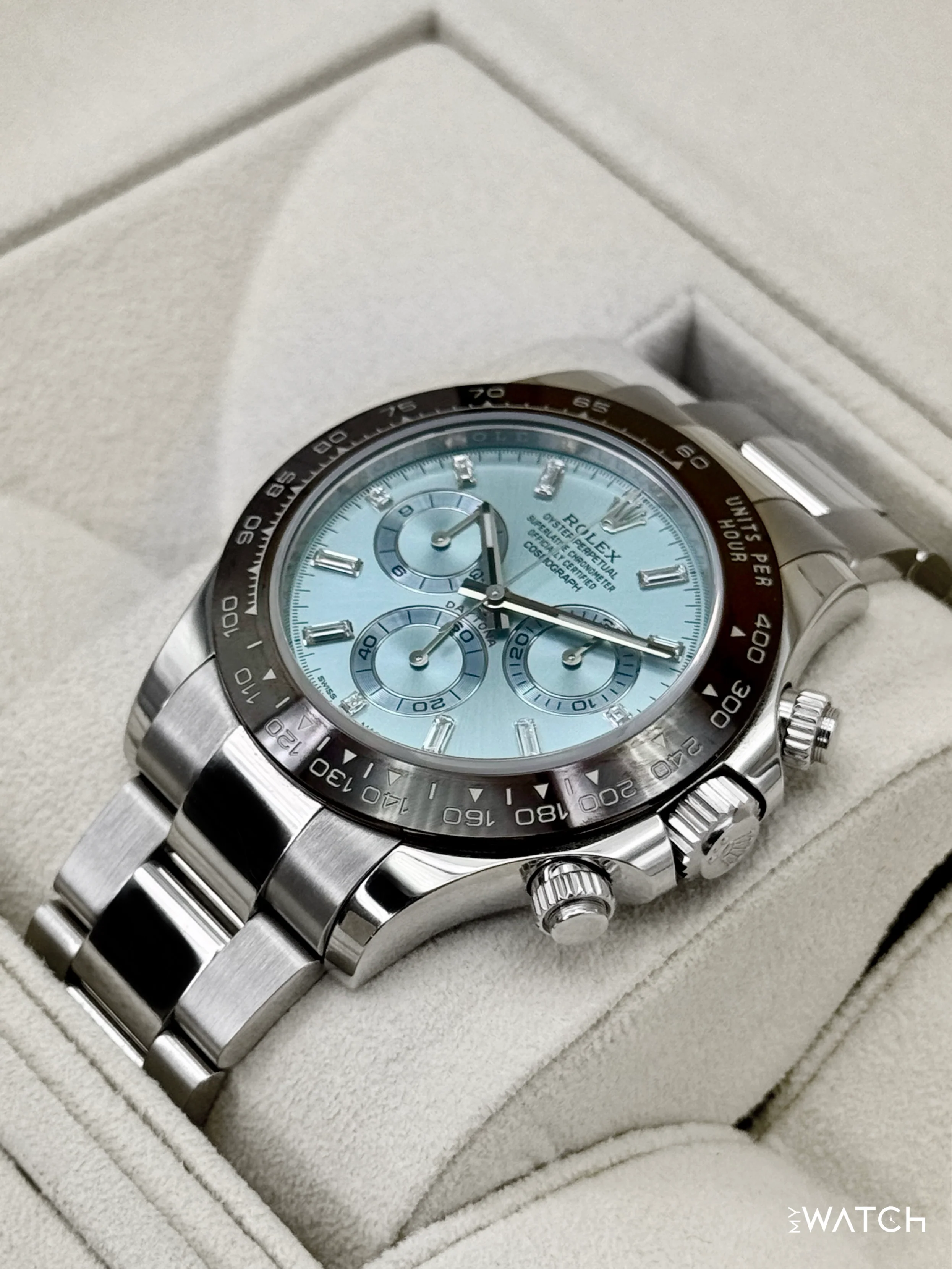 2017 Rolex Daytona 40mm 116506 Platinum Ice Blue Diamond Baguette Dial - Image 5