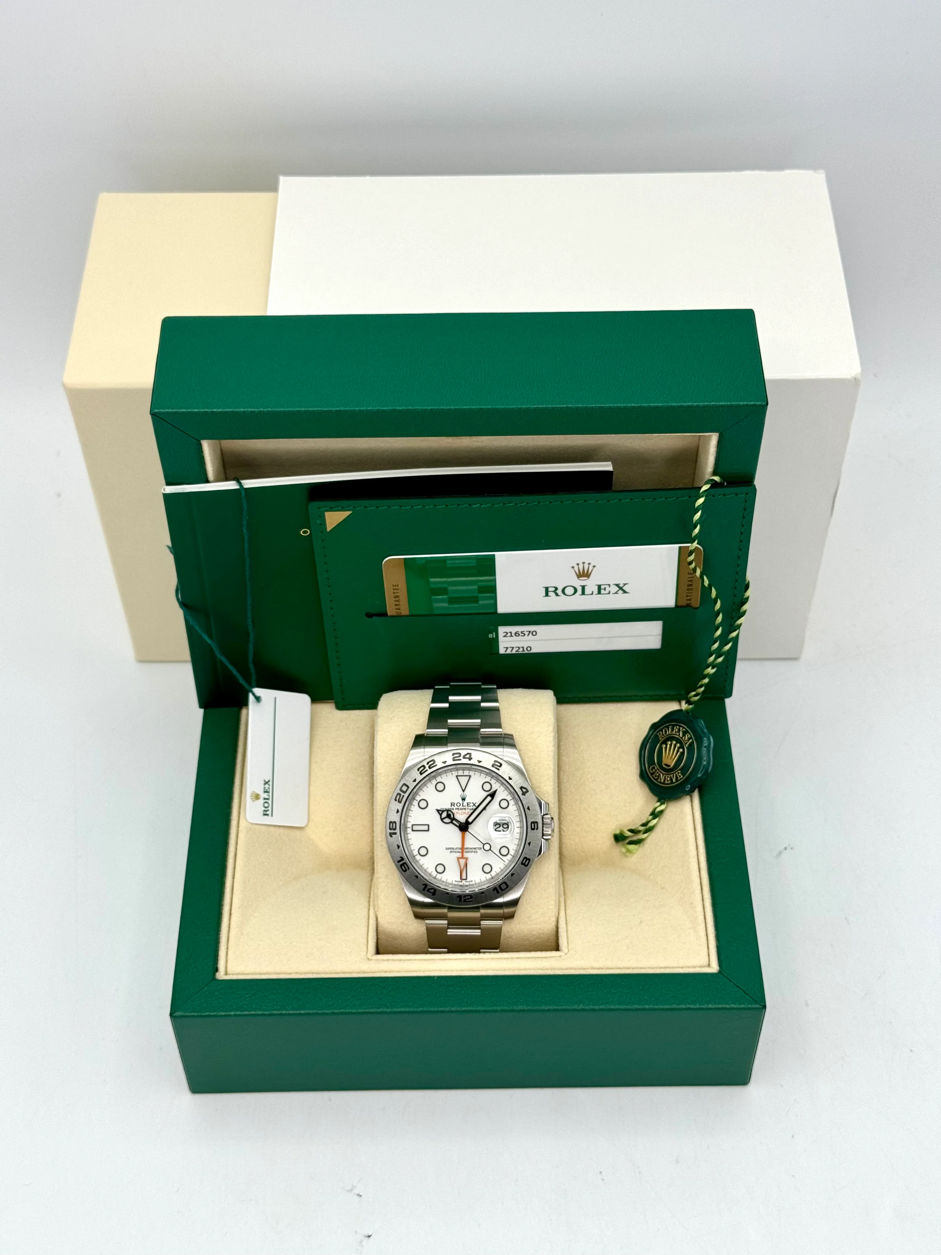 2017 Rolex Explorer II 42mm 216570 Polar White Dial - Image 12