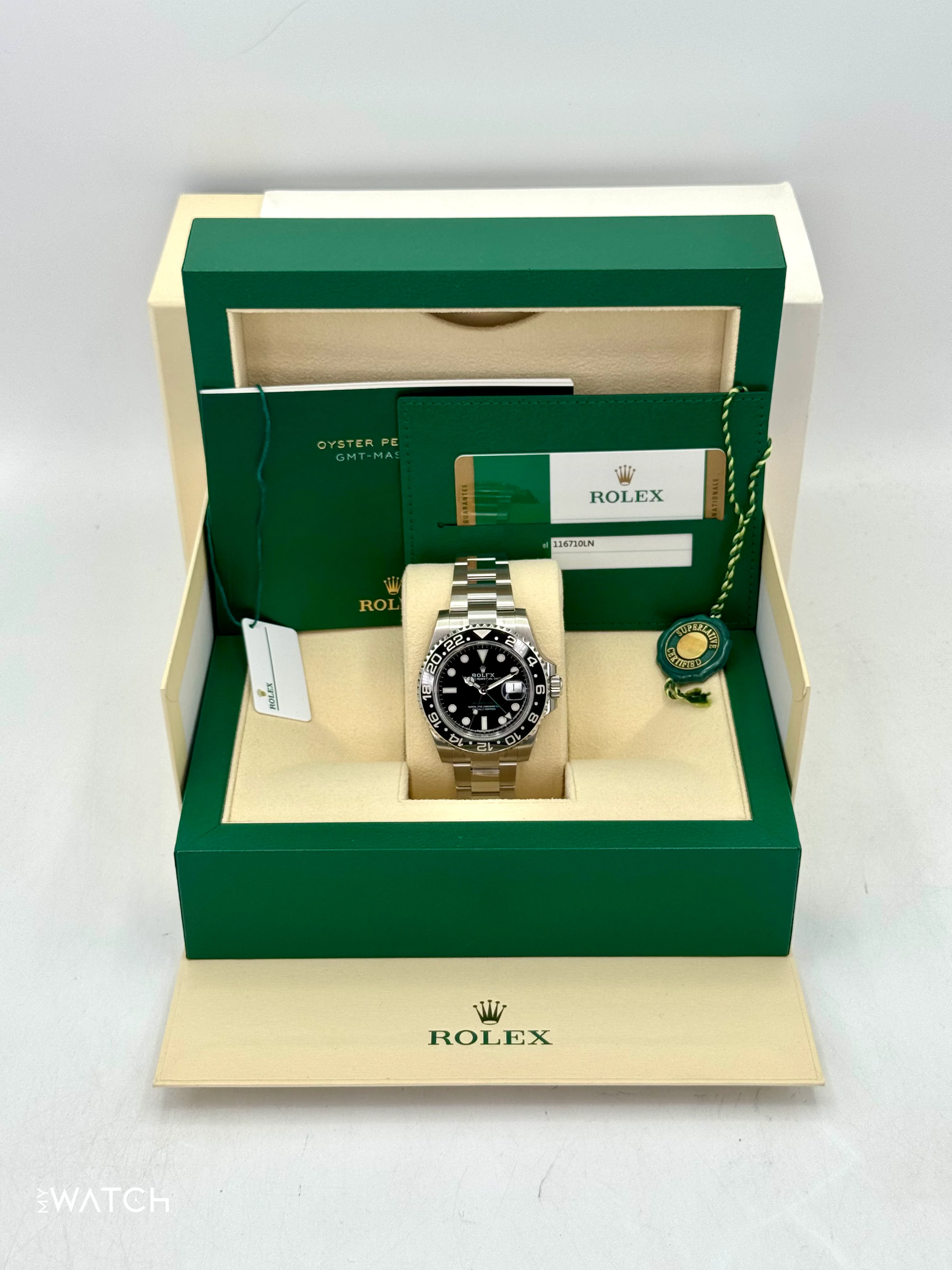 2017 Rolex GMT-Master II 40mm 116710LN Stainless Steel Black Dial (STICKERED) - Image 9