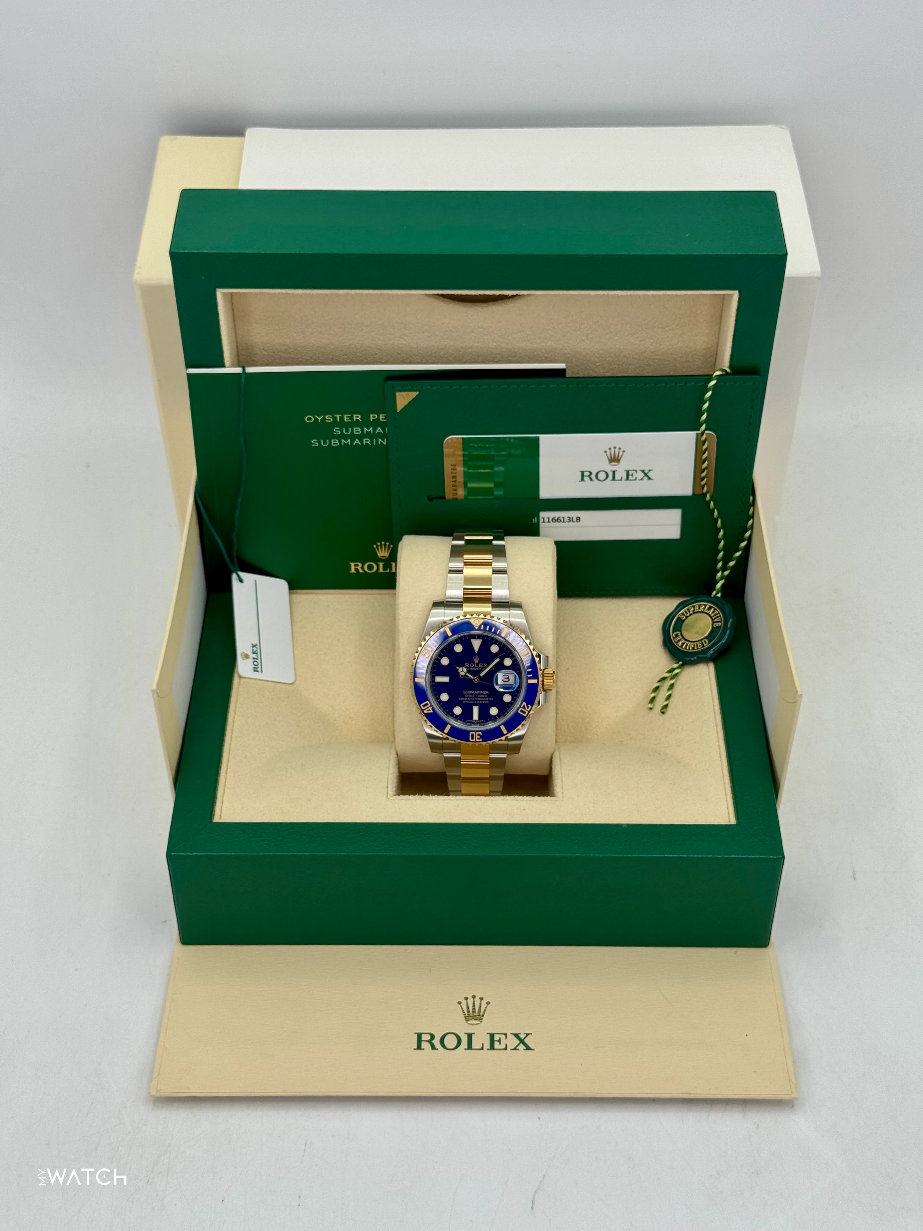 2017 Rolex Submariner "Bluesy" 40mm 116613LB Two-Tone Blue Dial - Image 9