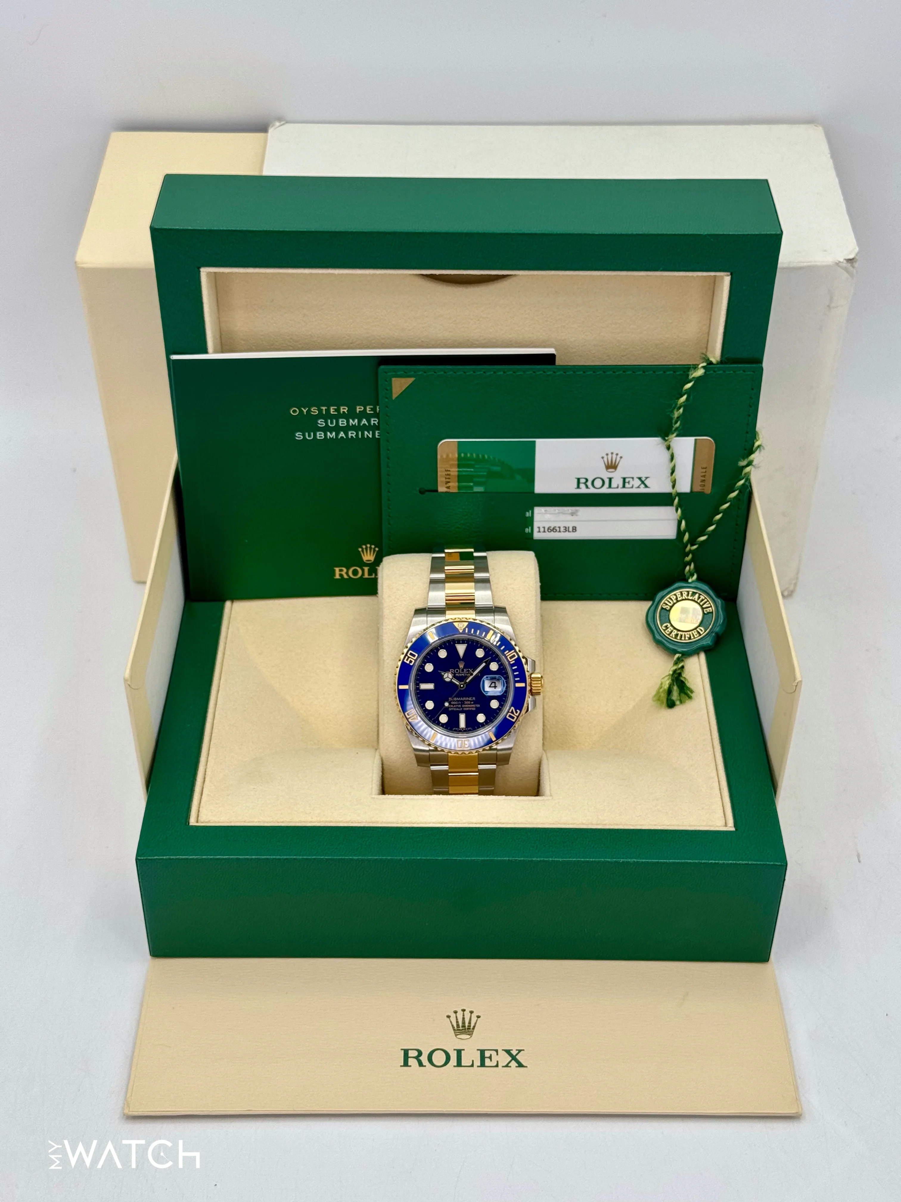 2017 Rolex Submariner "Bluesy" 40mm 116613LB Two-Tone Blue Dial - Image 9