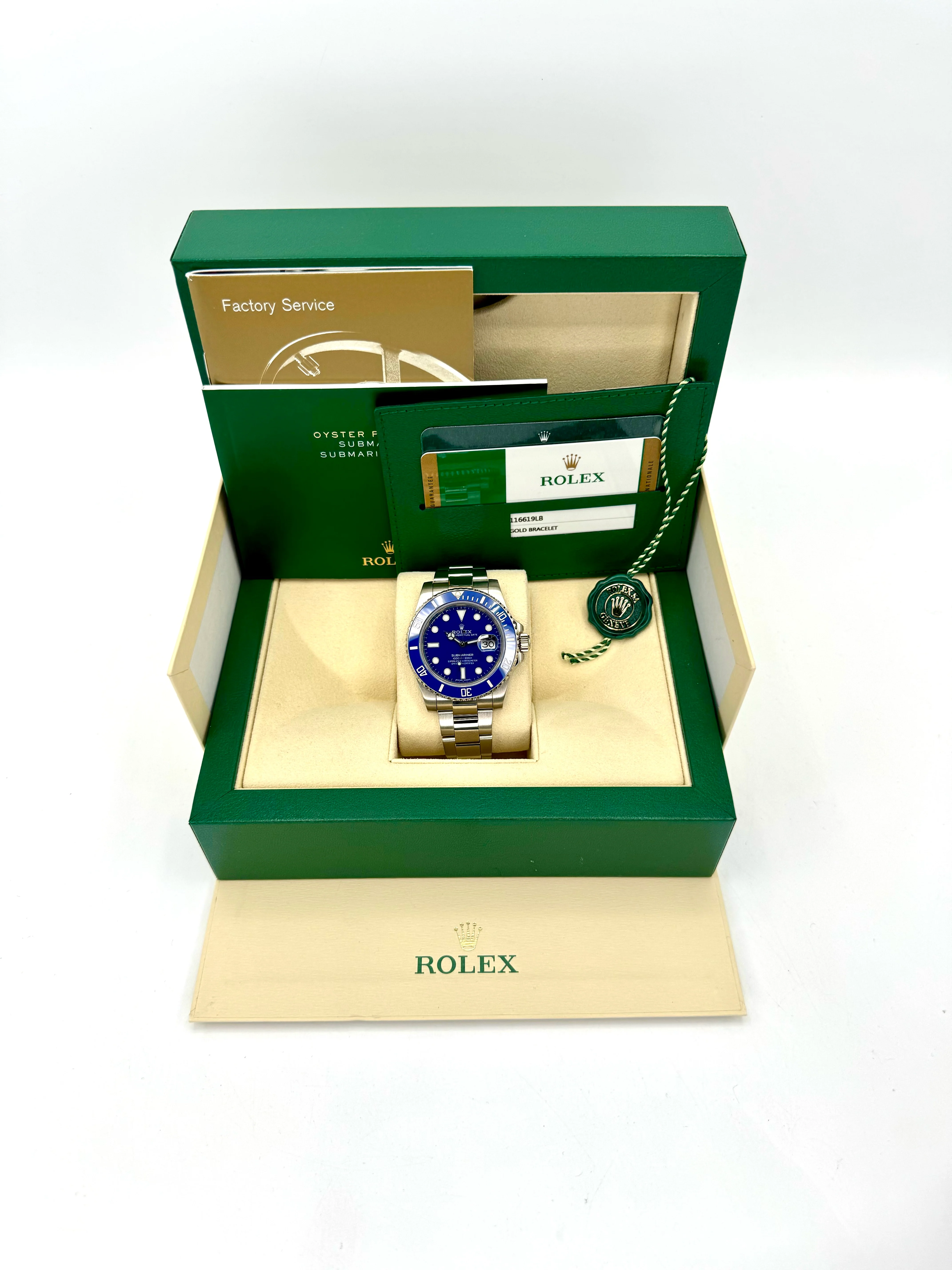 2017 Rolex Submariner "Smurf" 40mm 116619LB White Gold Blue Dial - Image 11