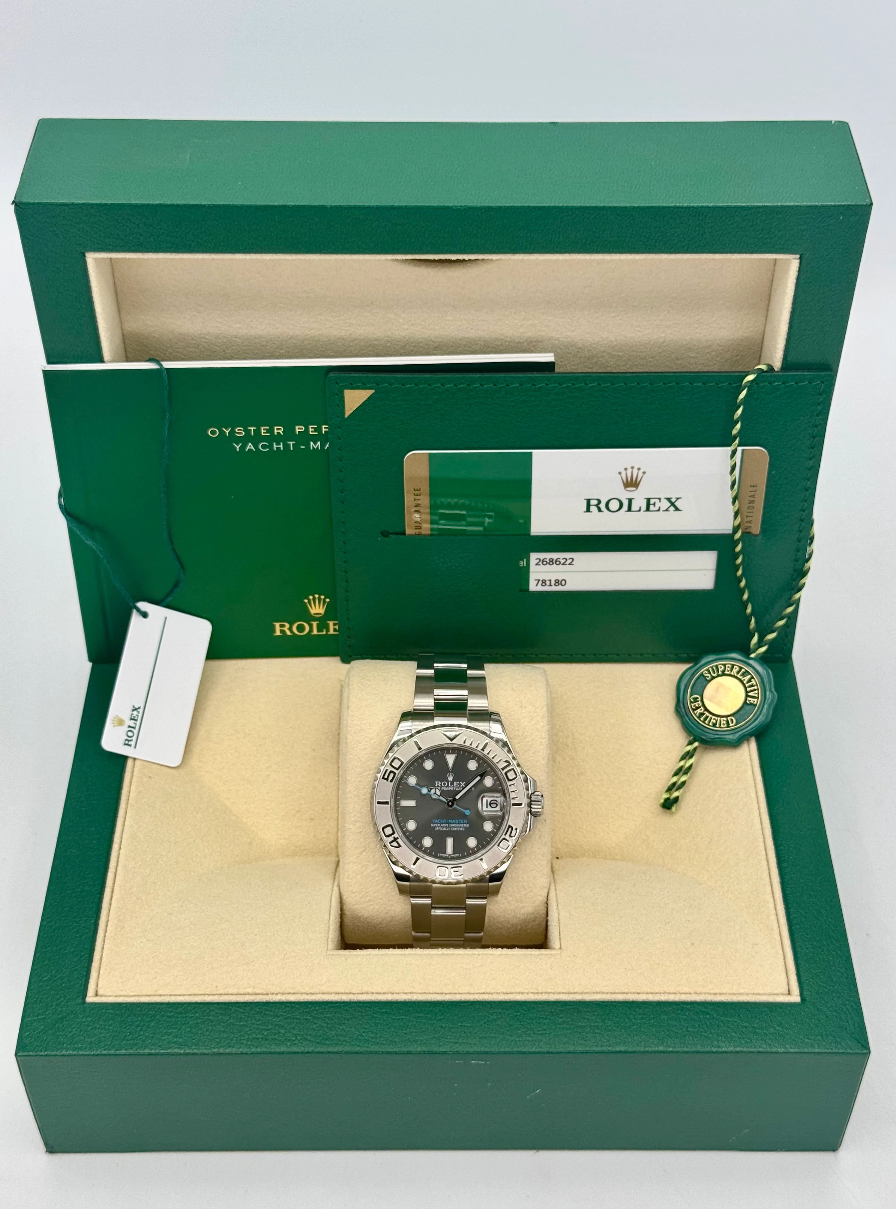 2017 Rolex Yacht-Master 37mm 268622 Stainless Steel Rhodium Dial - Image 11