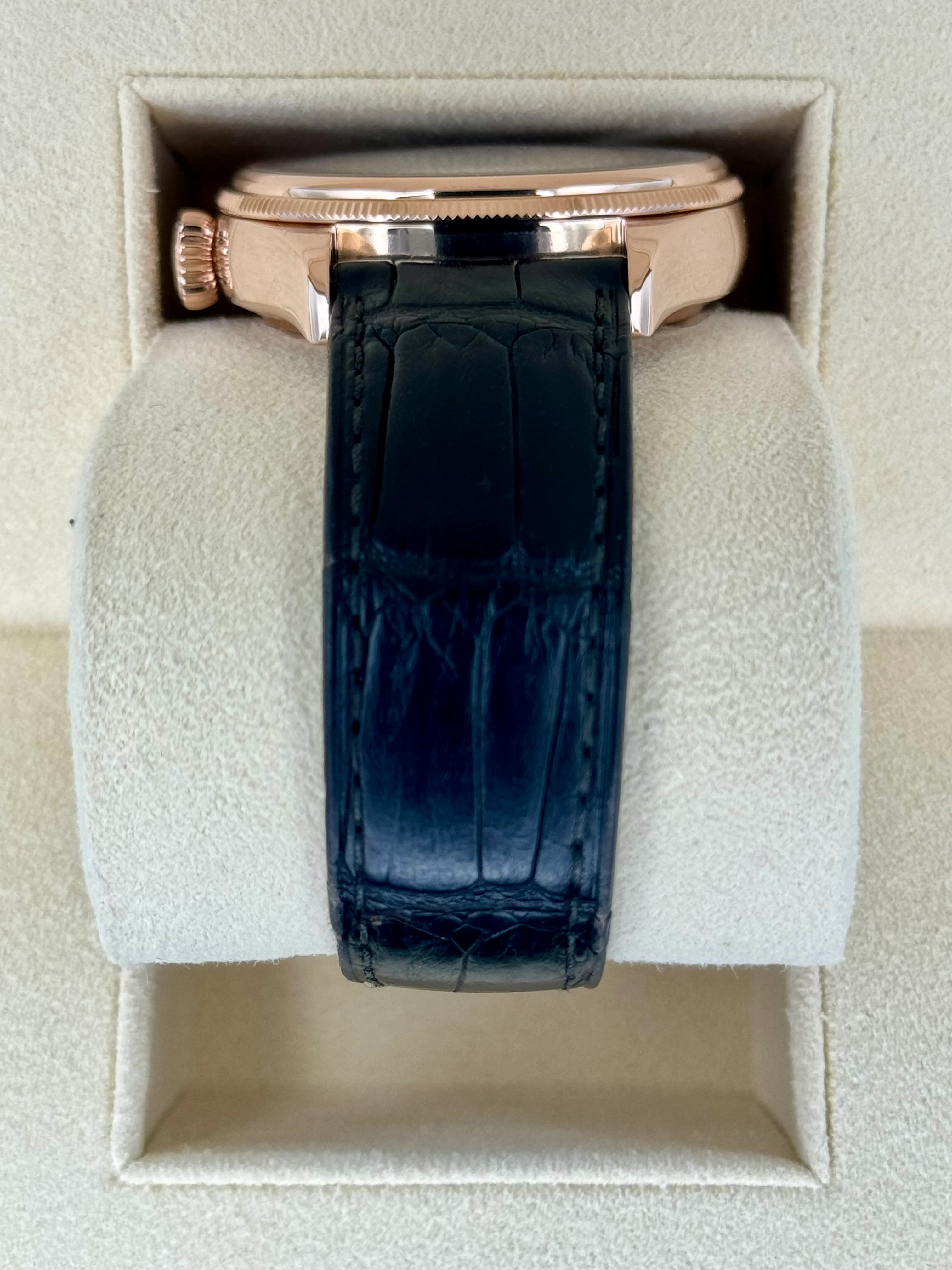 2018 Rolex Cellini Moonphase 39mm 50535 Rose Gold White Dial - Image 4