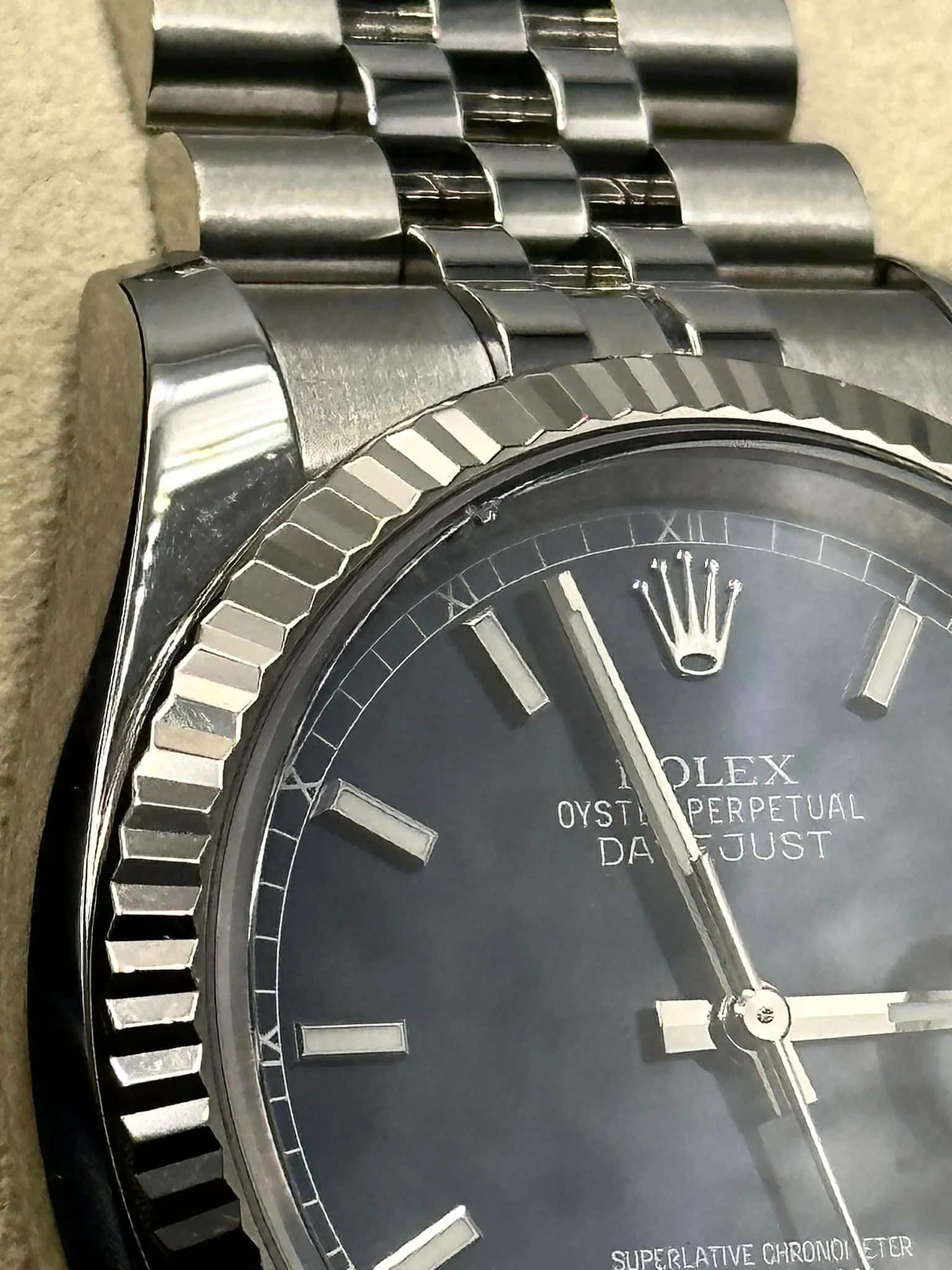 2018 Rolex Datejust 36mm 116234 Jubilee Blue Stick Roulette Date Dial - Image 11
