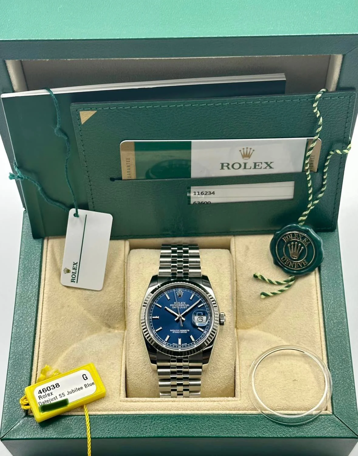 2018 Rolex Datejust 36mm 116234 Jubilee Blue Stick Roulette Date Dial - Image 12