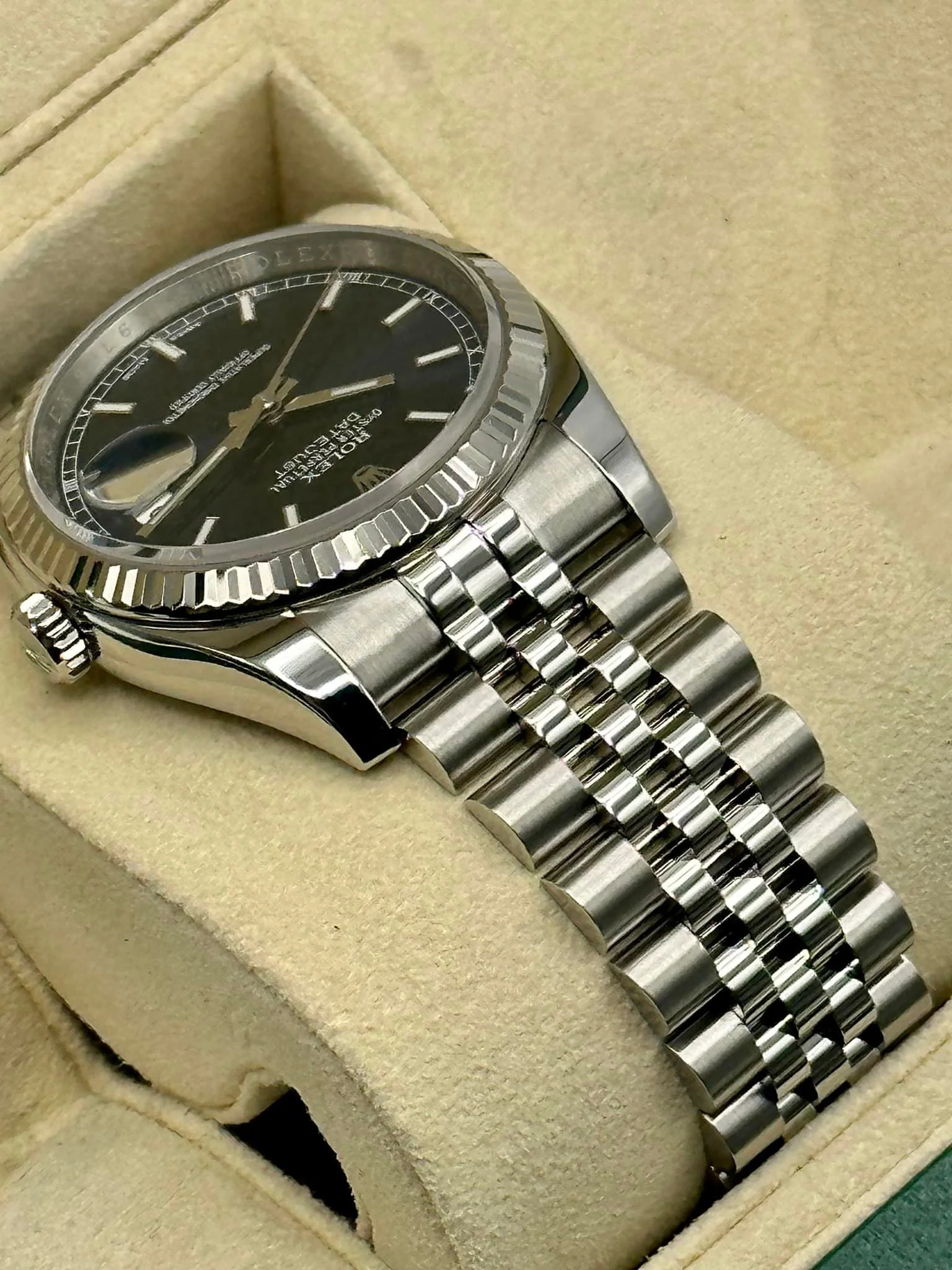 2018 Rolex Datejust 36mm 116234 Jubilee Blue Stick Roulette Date Dial - Image 5