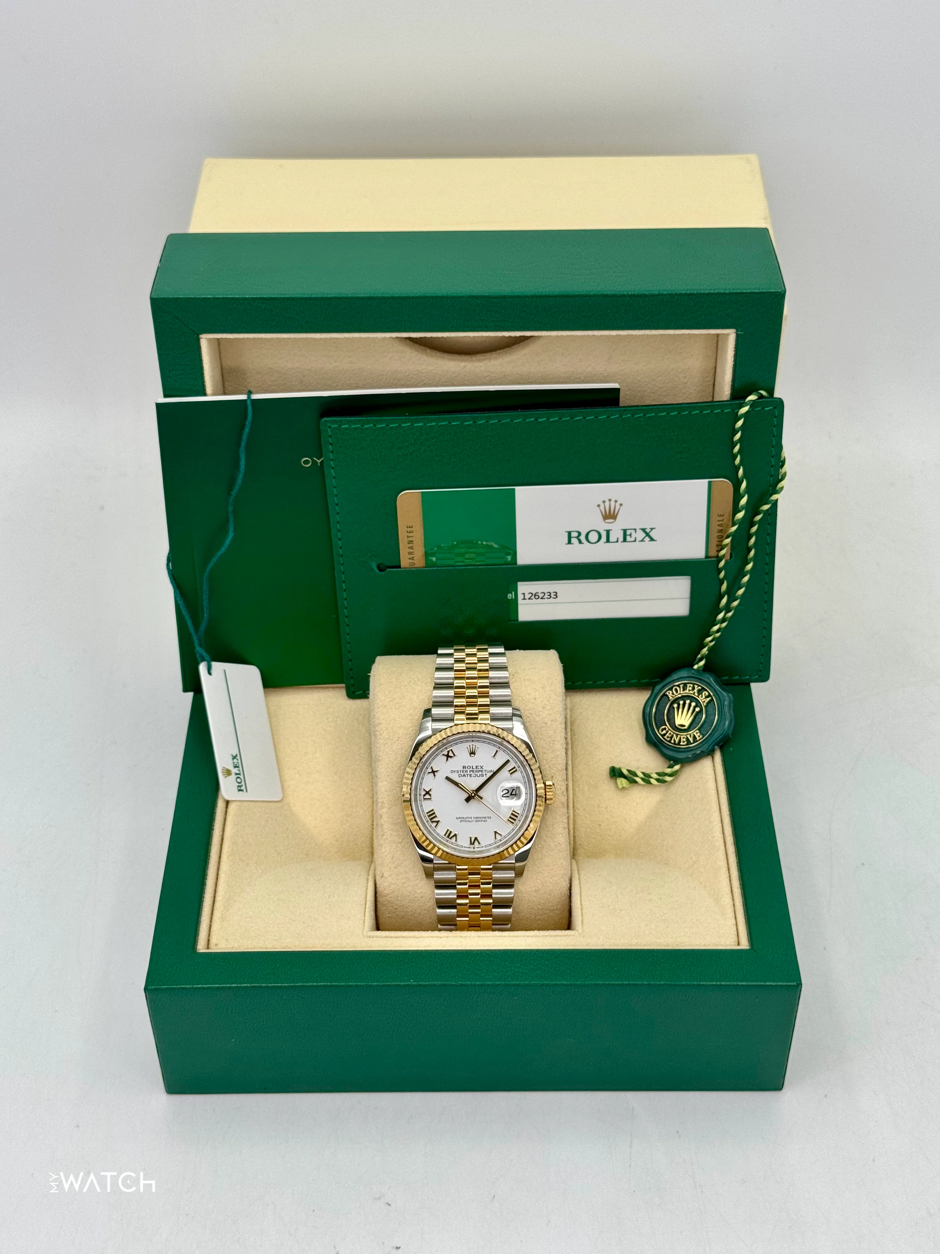 2018 Rolex Datejust 36mm 126233 Two-Tone Jubilee White Dial - Image 9