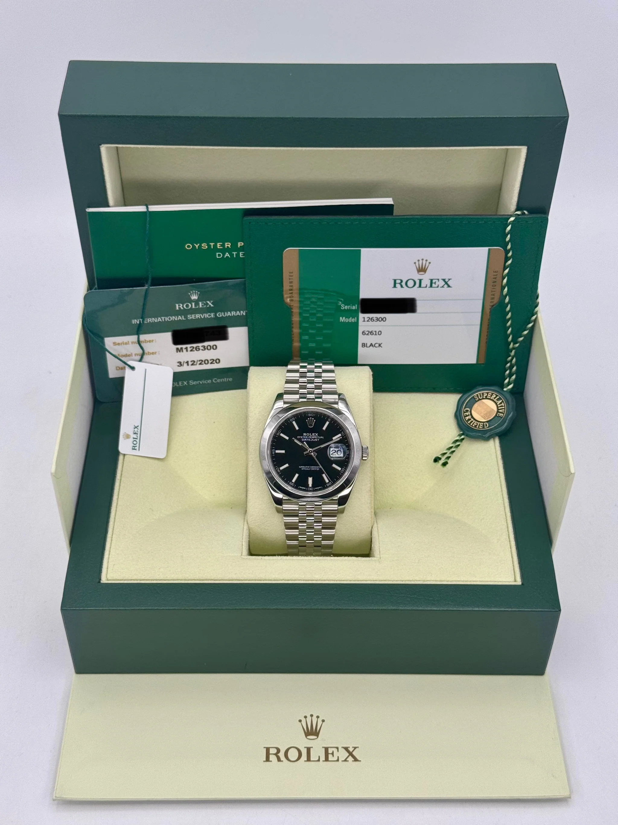 2018 Rolex Datejust 41mm 126300 Stainless Steel Jubilee Black Dial - Image 11