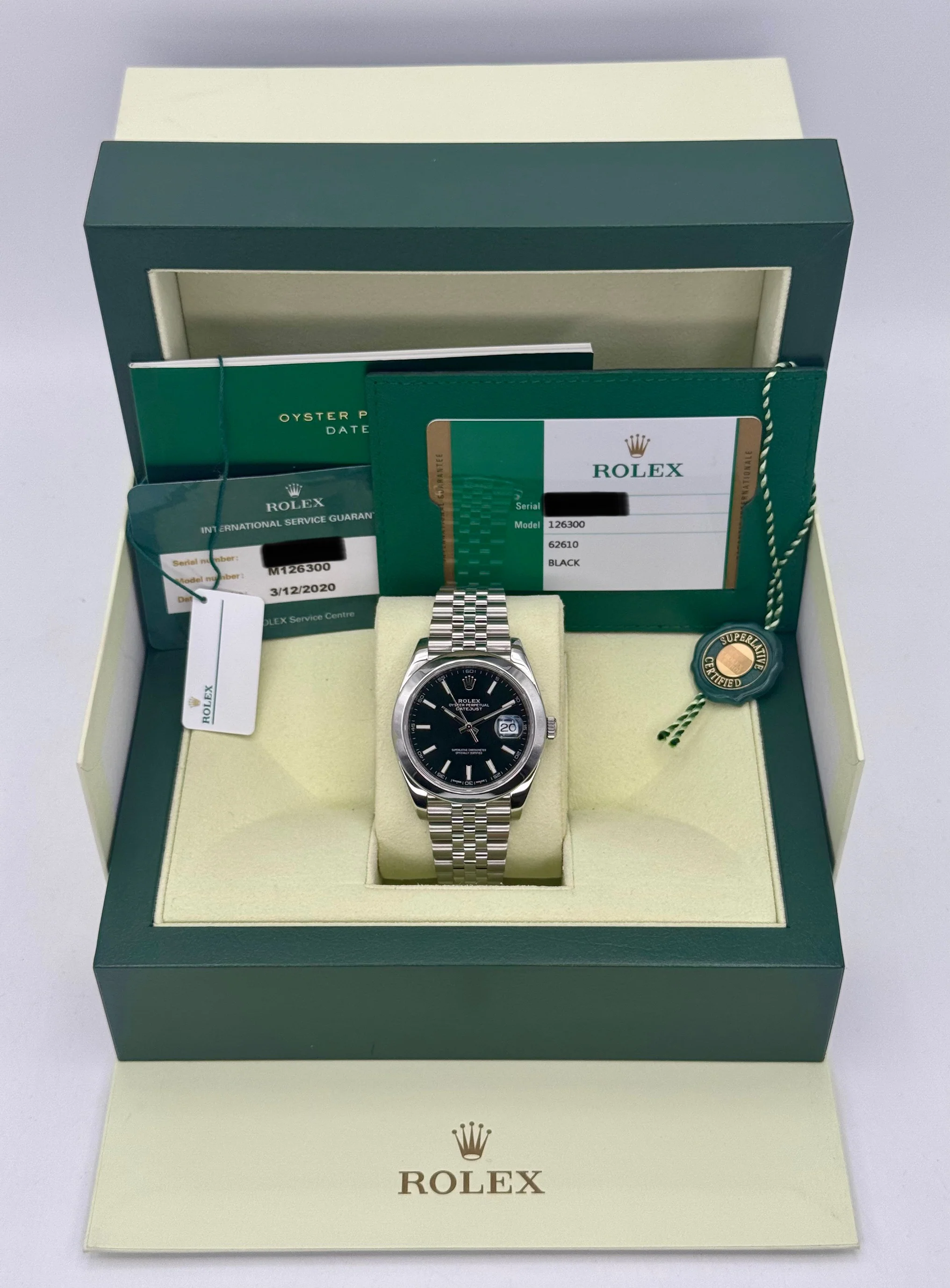 2018 Rolex Datejust 41mm 126300 Stainless Steel Jubilee Black Dial - Image 12