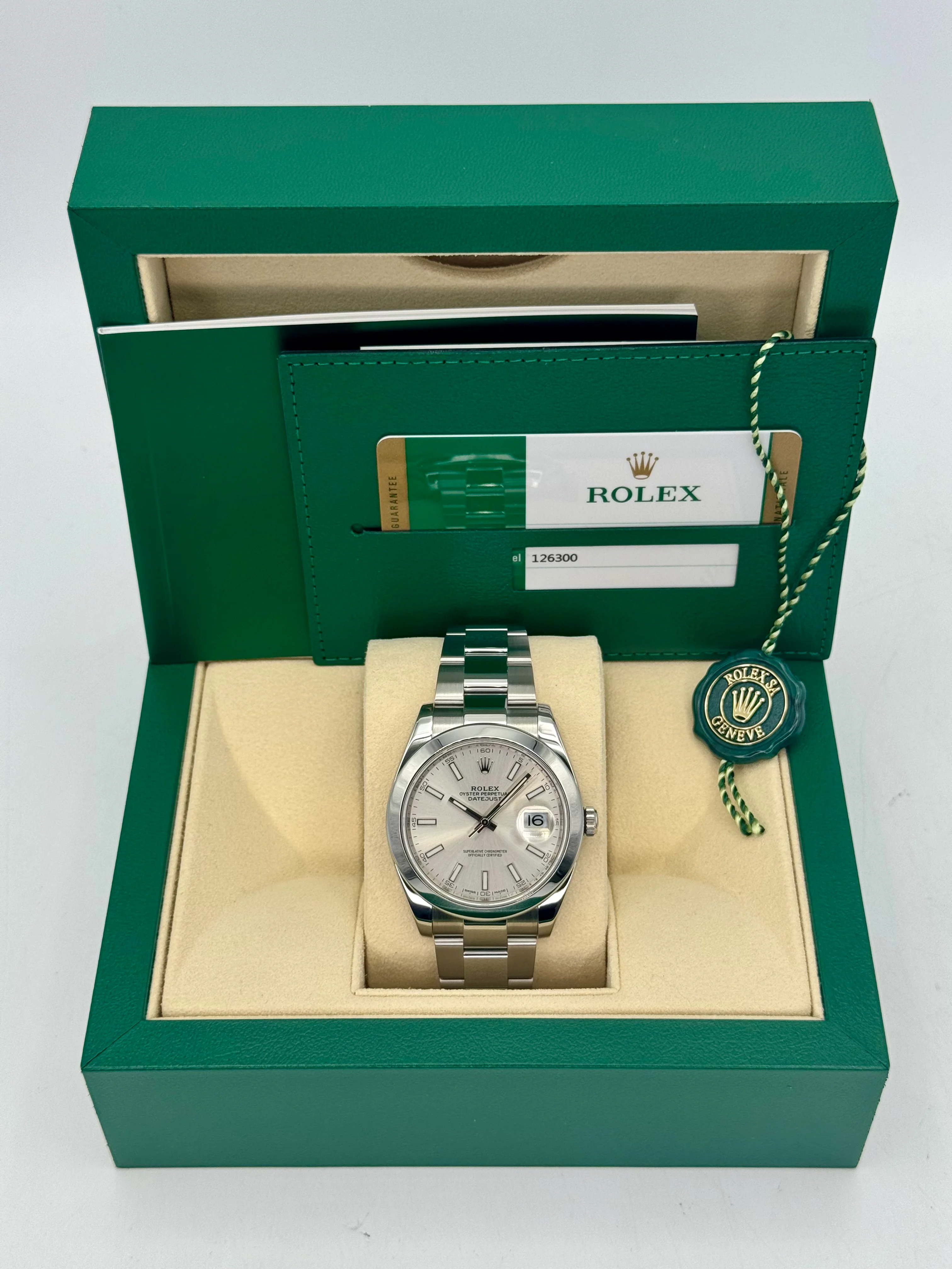 2018 Rolex Datejust 41mm 126300 Stainless Steel Oyster Silver Dial - Image 11