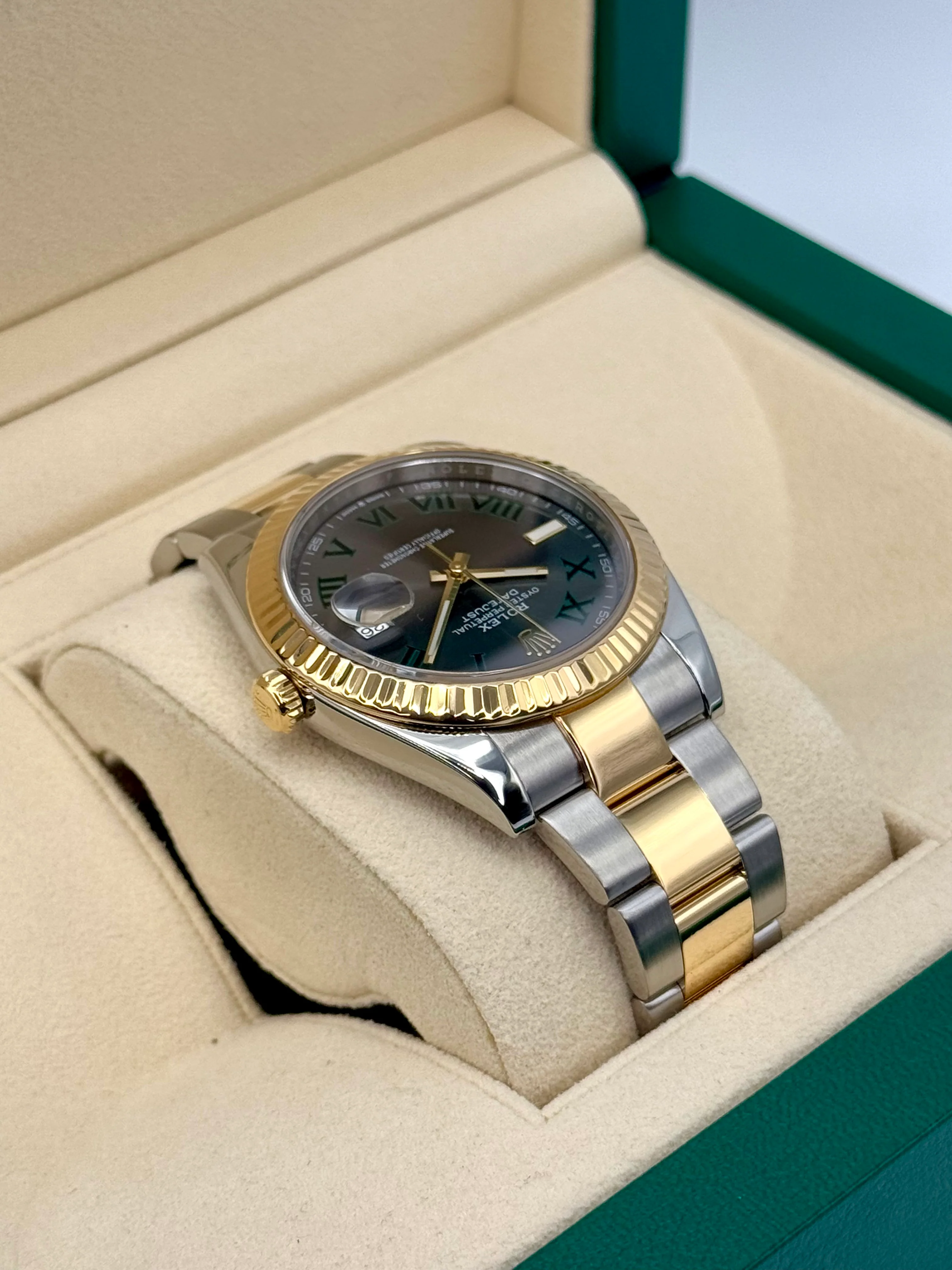 2018 Rolex Datejust 41mm 126333 Two-Tone Oyster Wimbledon Dial - Image 8
