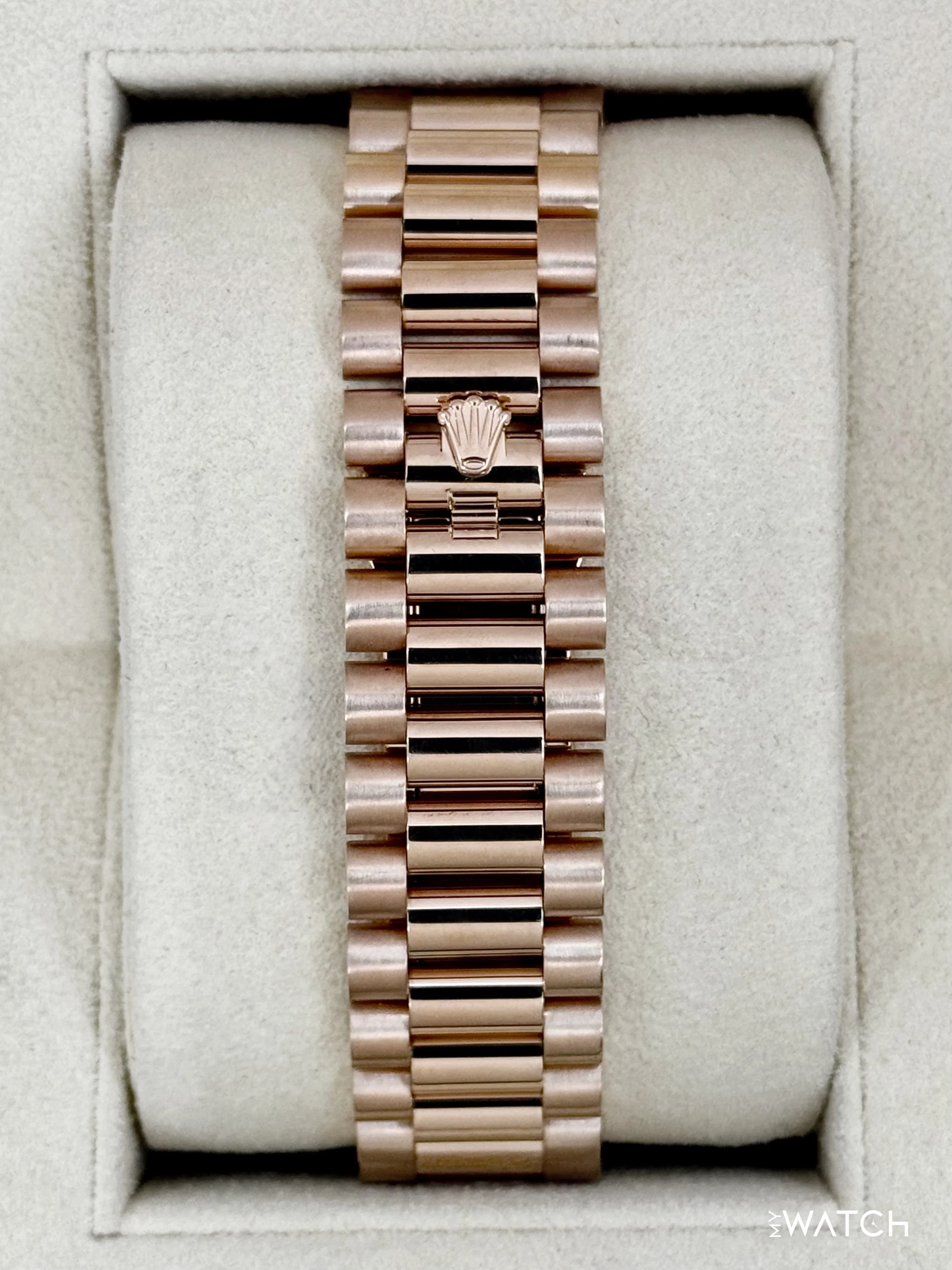 2018 Rolex Day-Date 40mm 228235 Presidential Rose Gold Sundust Stripe Motif Dial - Image 2