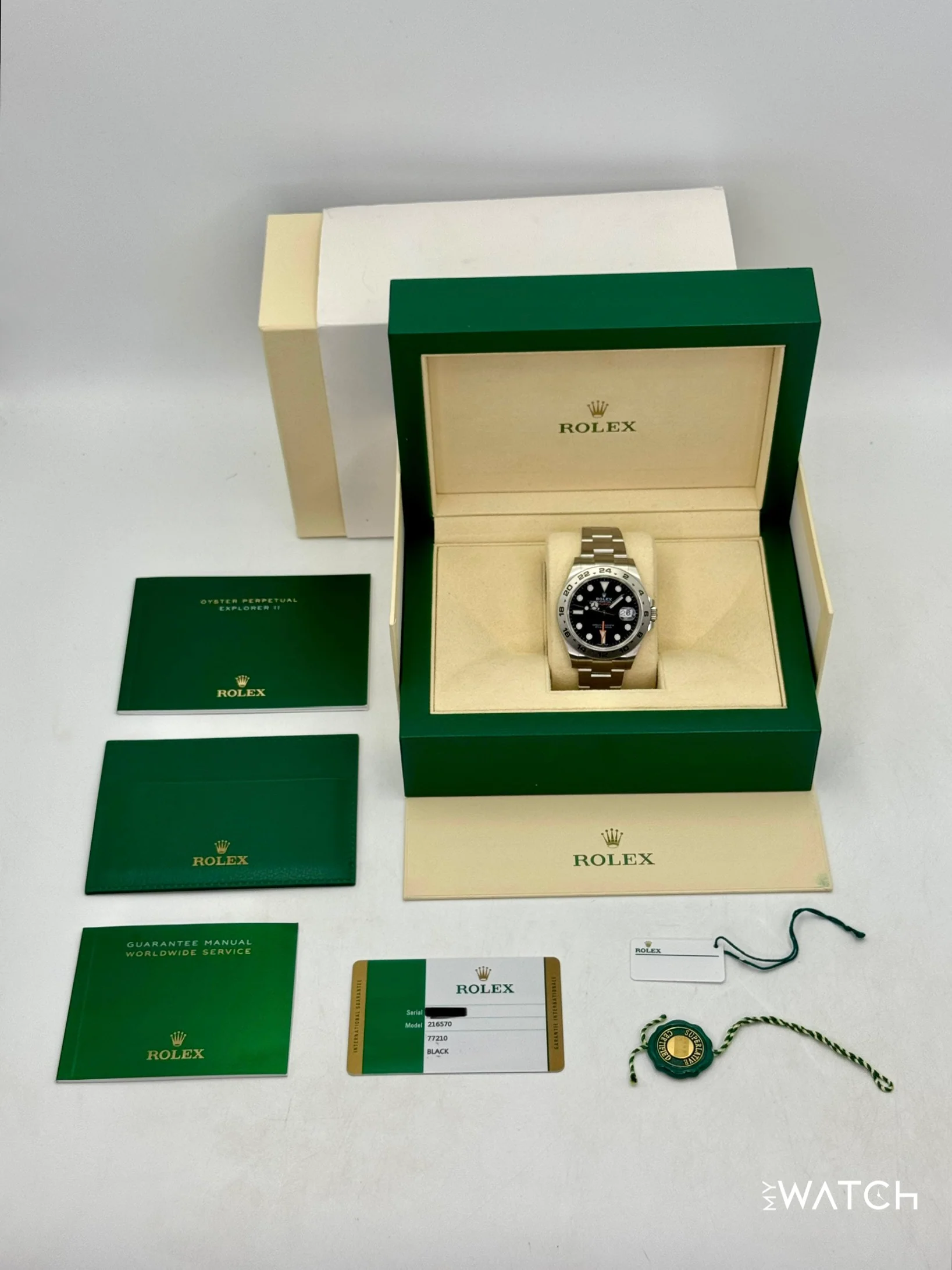 2018 Rolex Explorer II 42mm 216570 Stainless Steel Black Dial - Image 10
