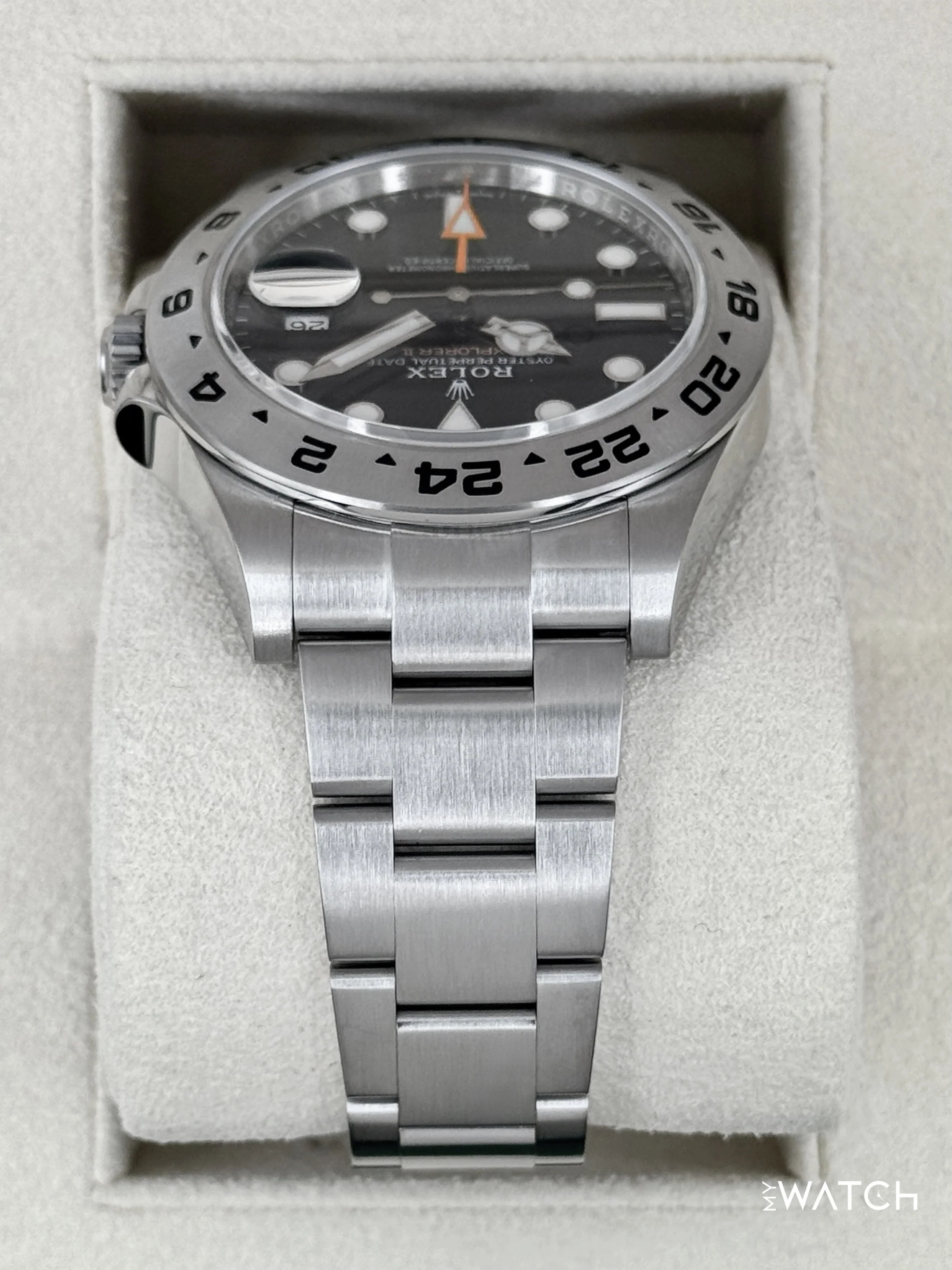 2018 Rolex Explorer II 42mm 216570 Stainless Steel Black Dial - Image 4