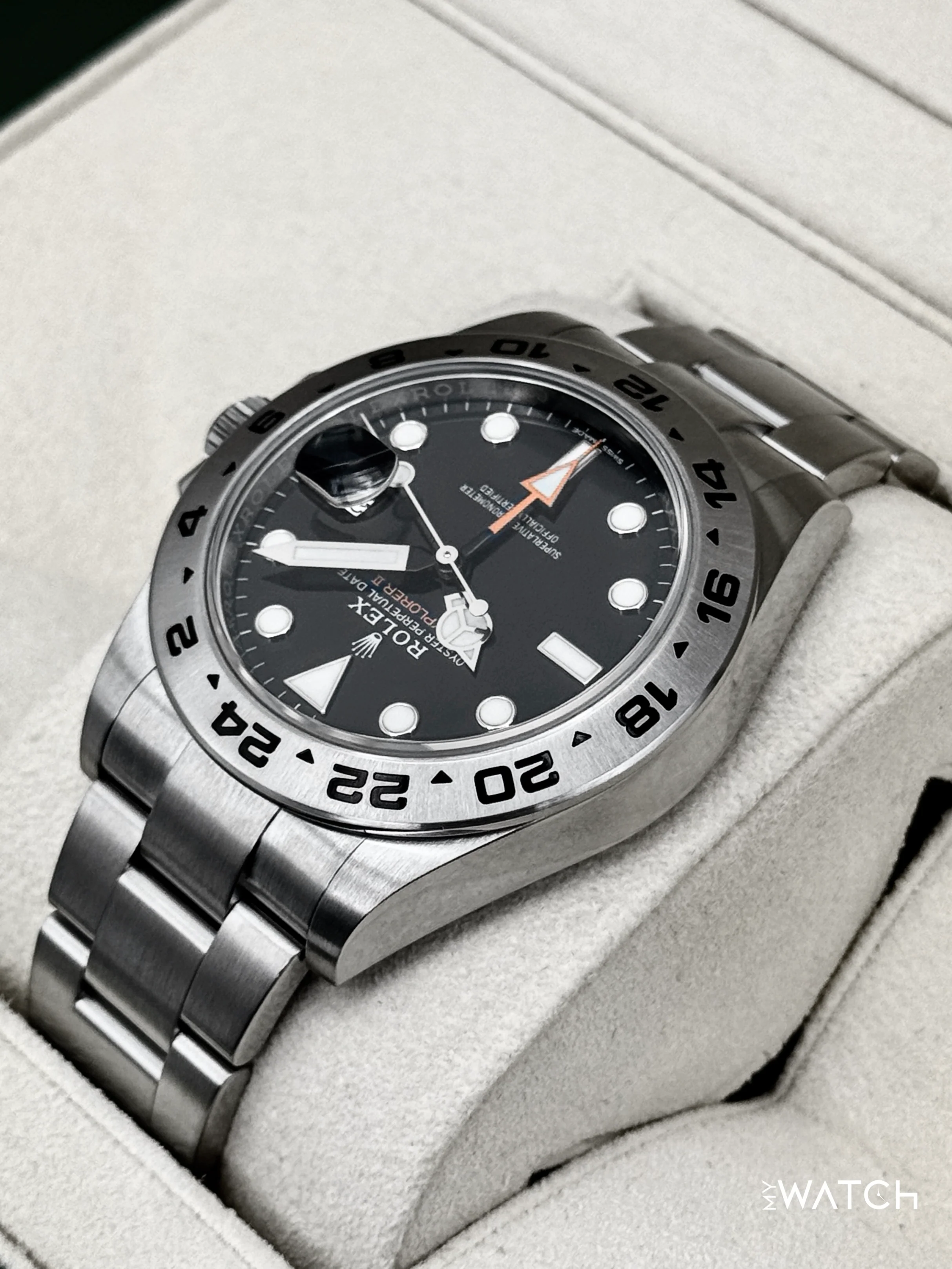 2018 Rolex Explorer II 42mm 216570 Stainless Steel Black Dial - Image 7