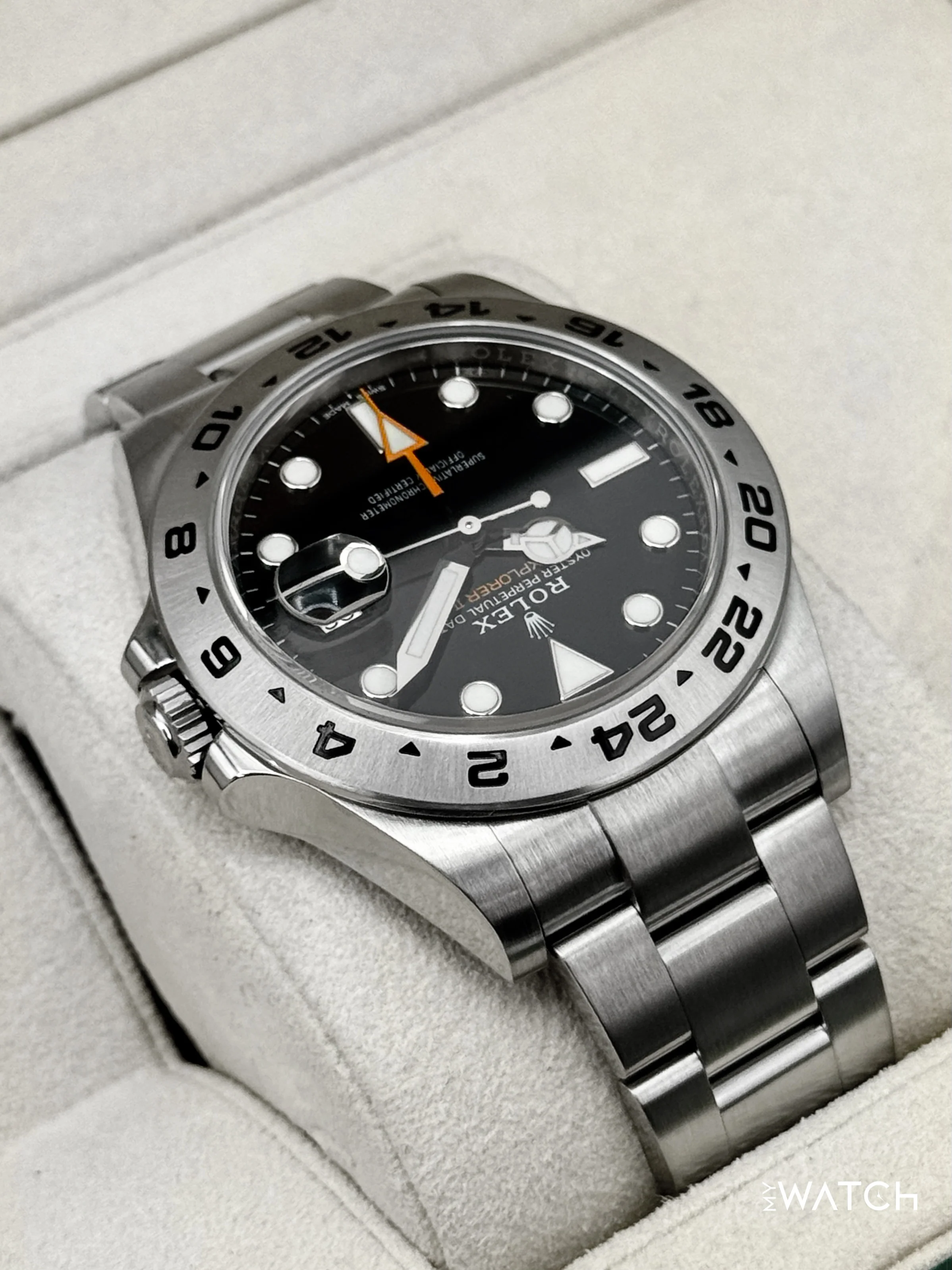 2018 Rolex Explorer II 42mm 216570 Stainless Steel Black Dial - Image 8