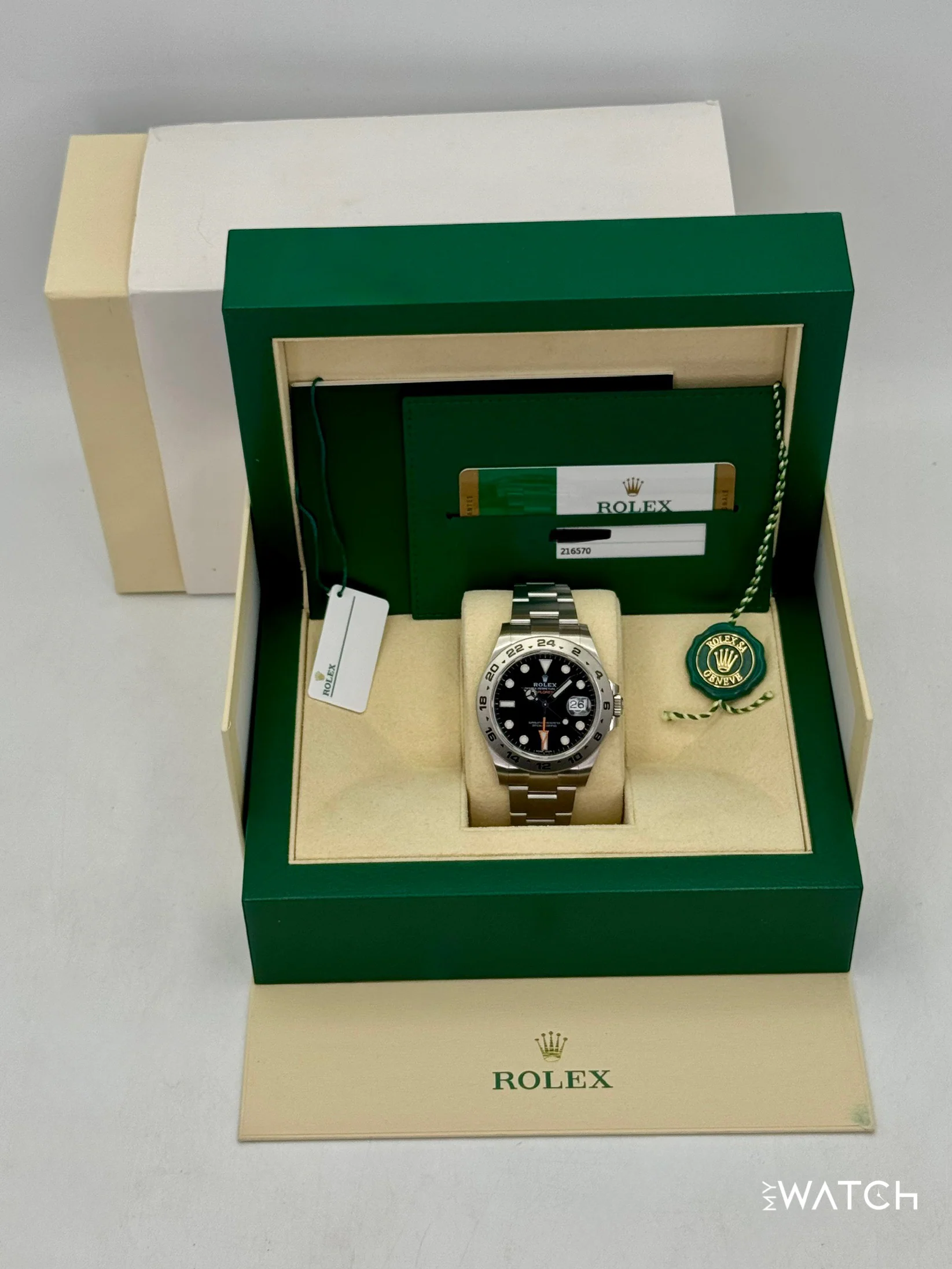 2018 Rolex Explorer II 42mm 216570 Stainless Steel Black Dial - Image 9