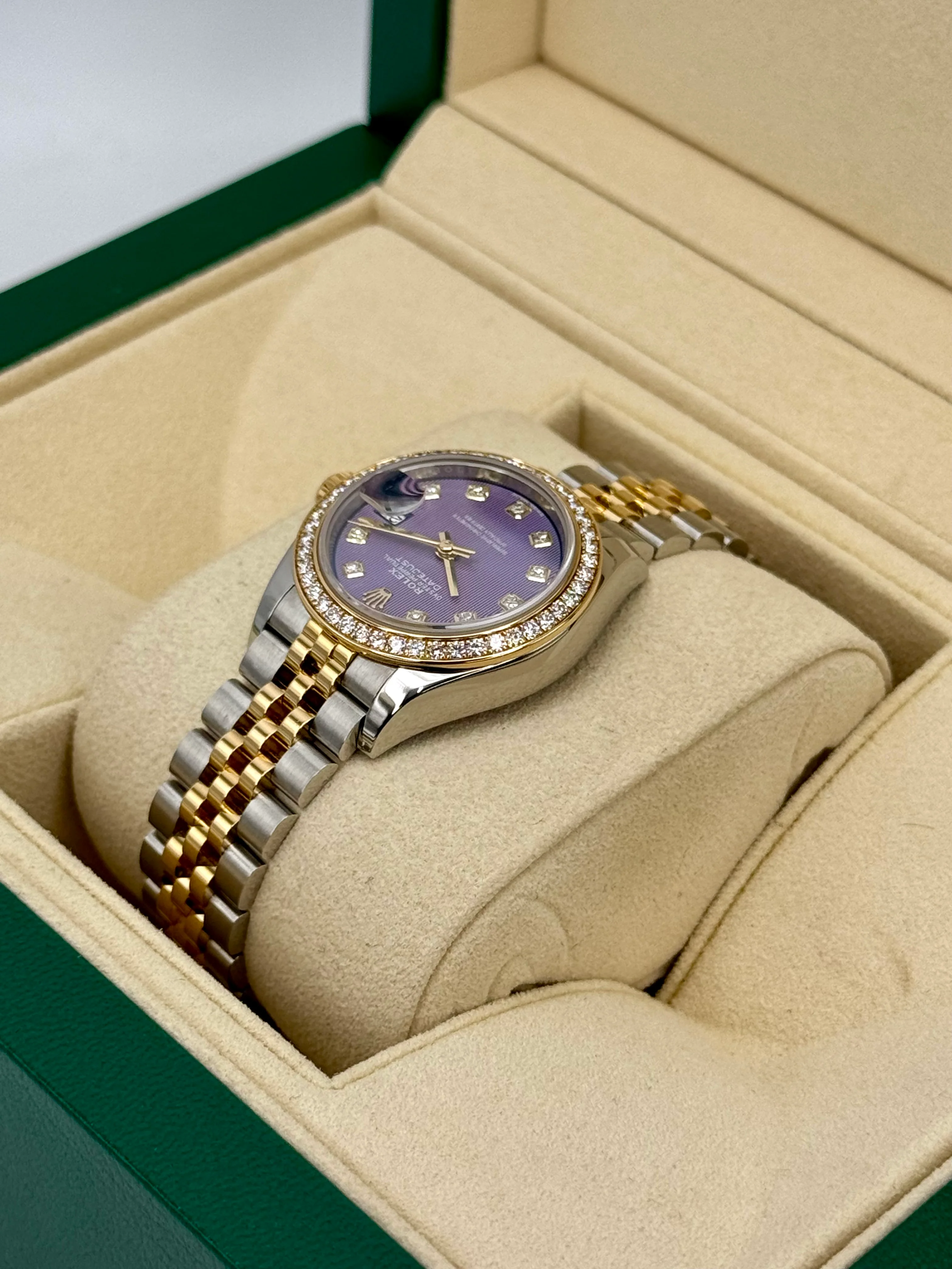 2018 Lady-Datejust 28mm 279383RBR Lavender Stripe Motif Diamond Dial - Image 7