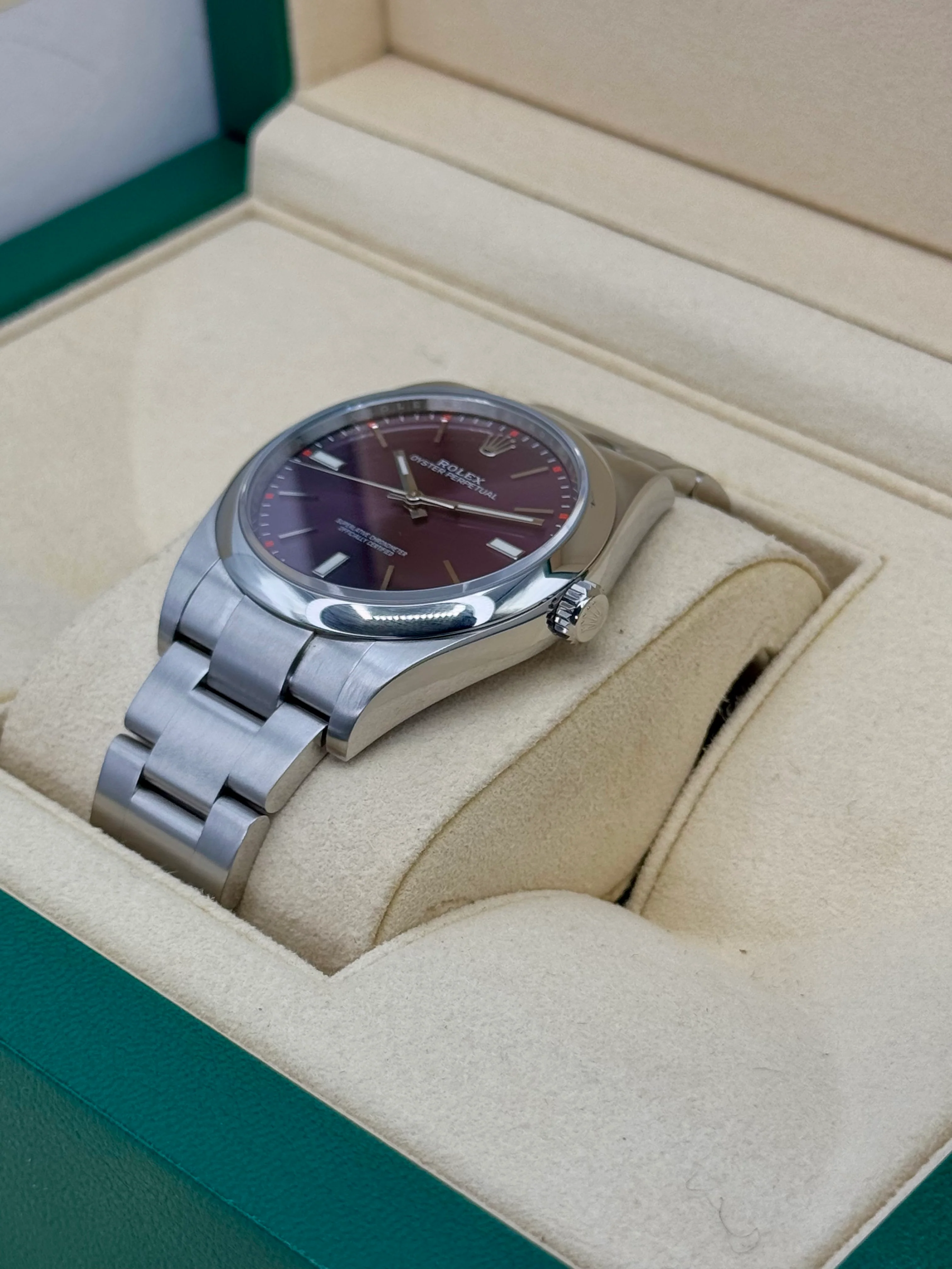 2018 Rolex Oyster Perpetual 39mm 114300 Grape Dial - Image 5
