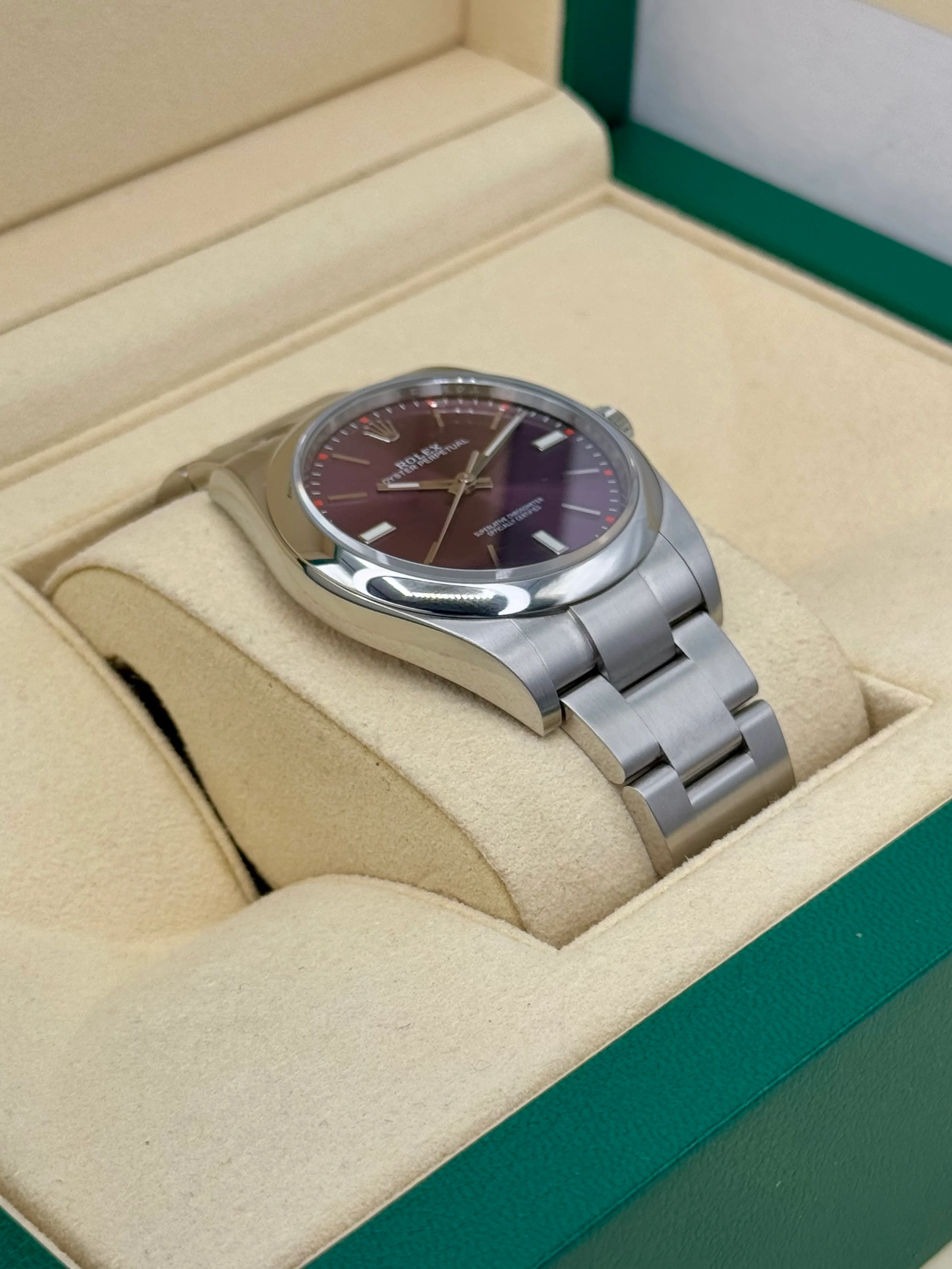 2018 Rolex Oyster Perpetual 39mm 114300 Grape Dial - Image 6