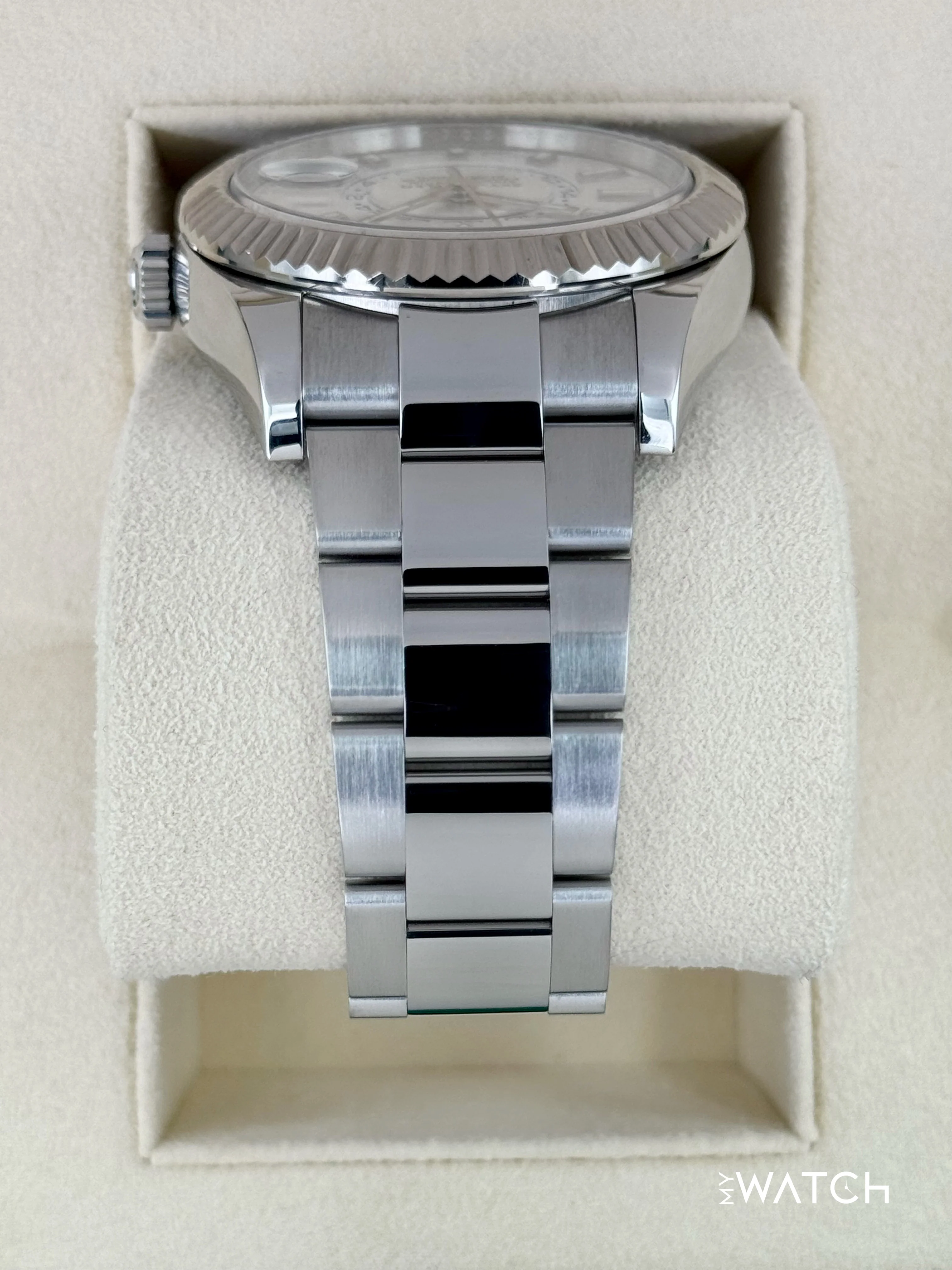 2018 Rolex Sky-Dweller 42mm 326934 Stainless Steel Oyster White Dial - Image 4