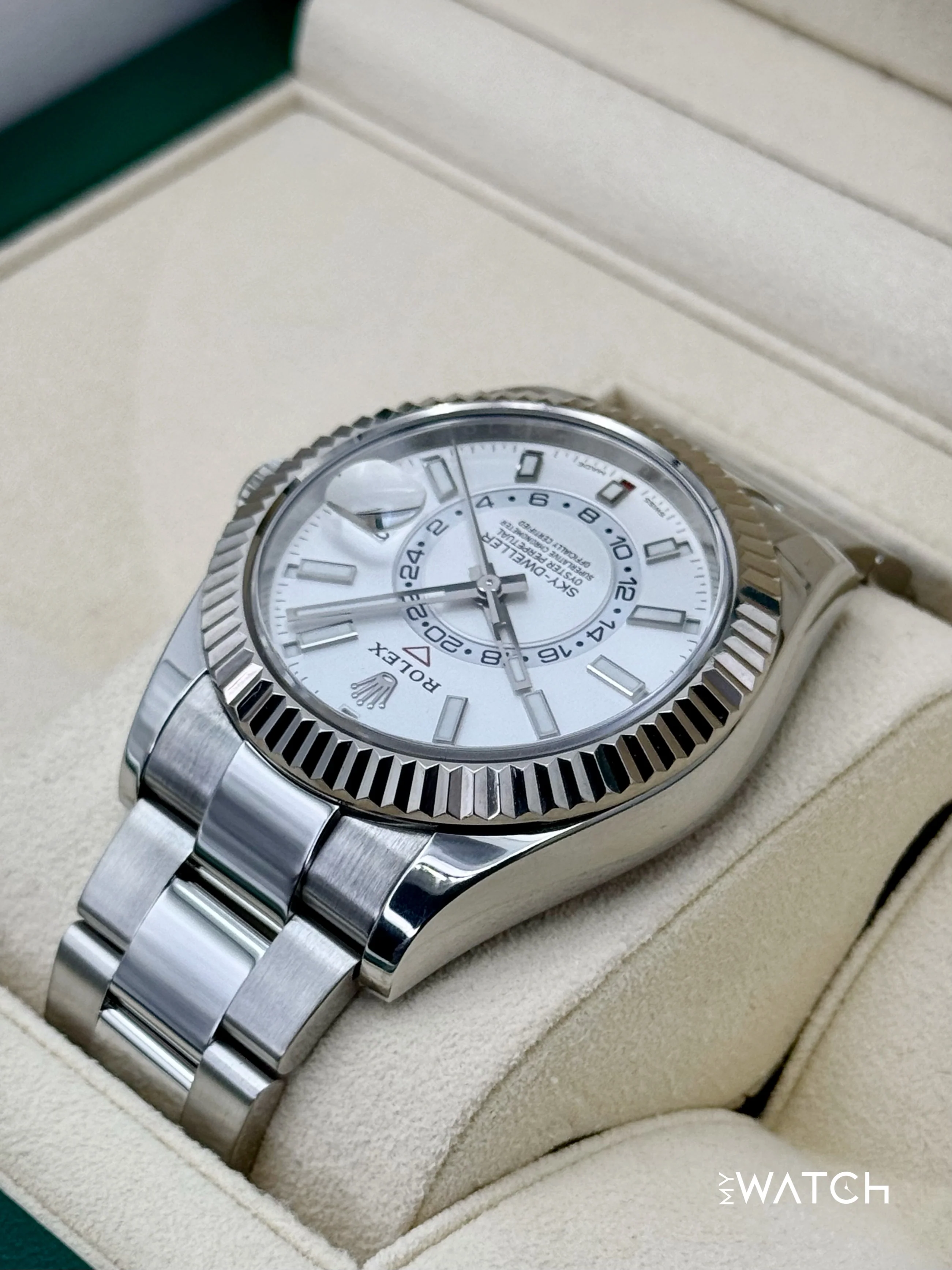 2018 Rolex Sky-Dweller 42mm 326934 Stainless Steel Oyster White Dial - Image 7