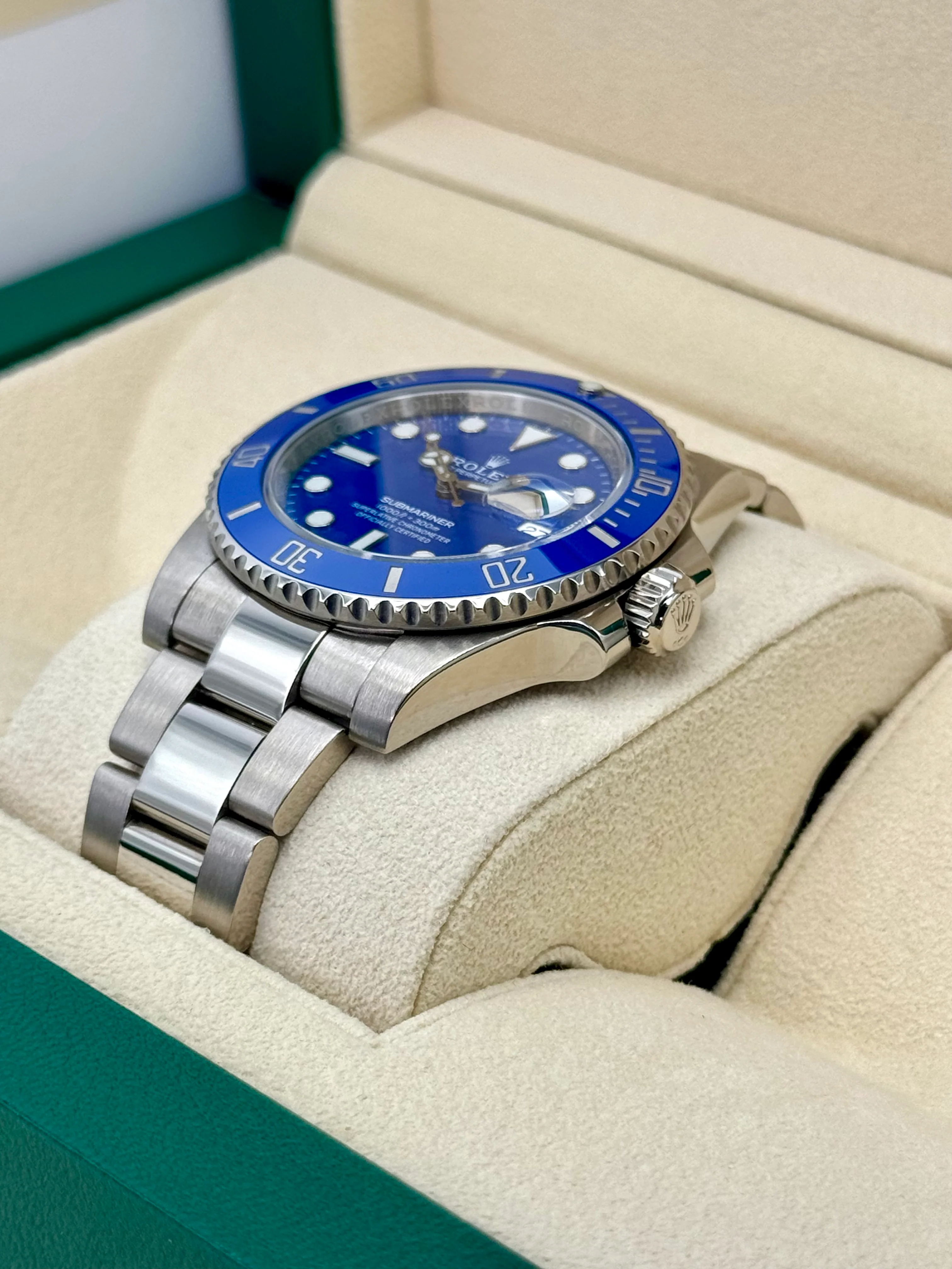 2018 Rolex Submariner "Smurf" 40mm 116619LB White Gold Blue Dial - Image 5