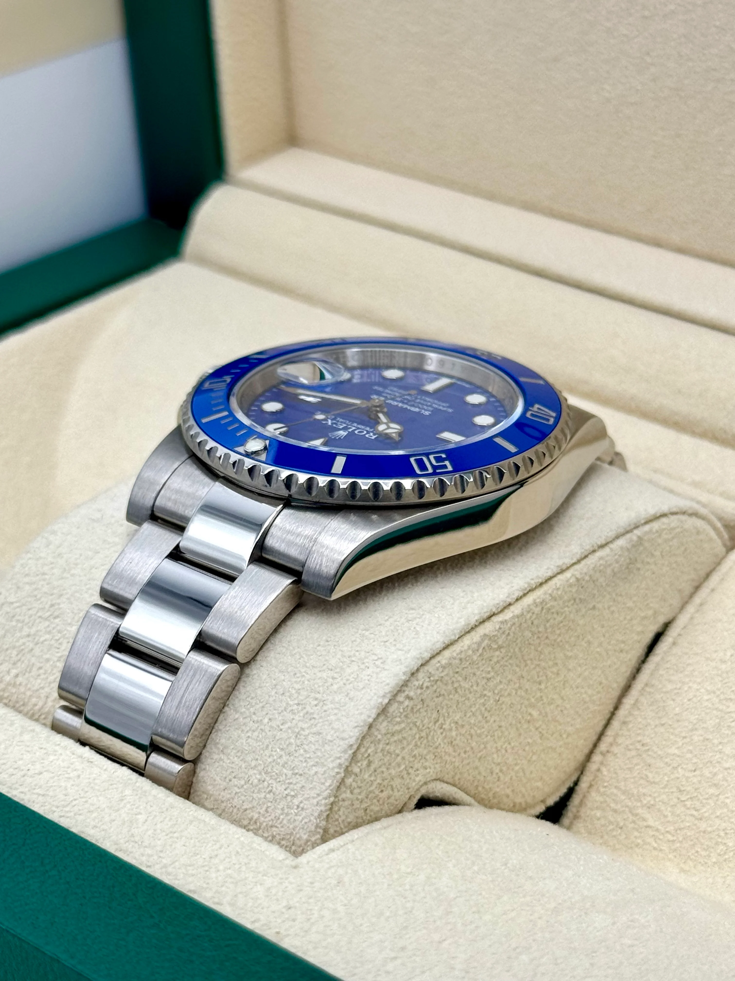 2018 Rolex Submariner "Smurf" 40mm 116619LB White Gold Blue Dial - Image 7