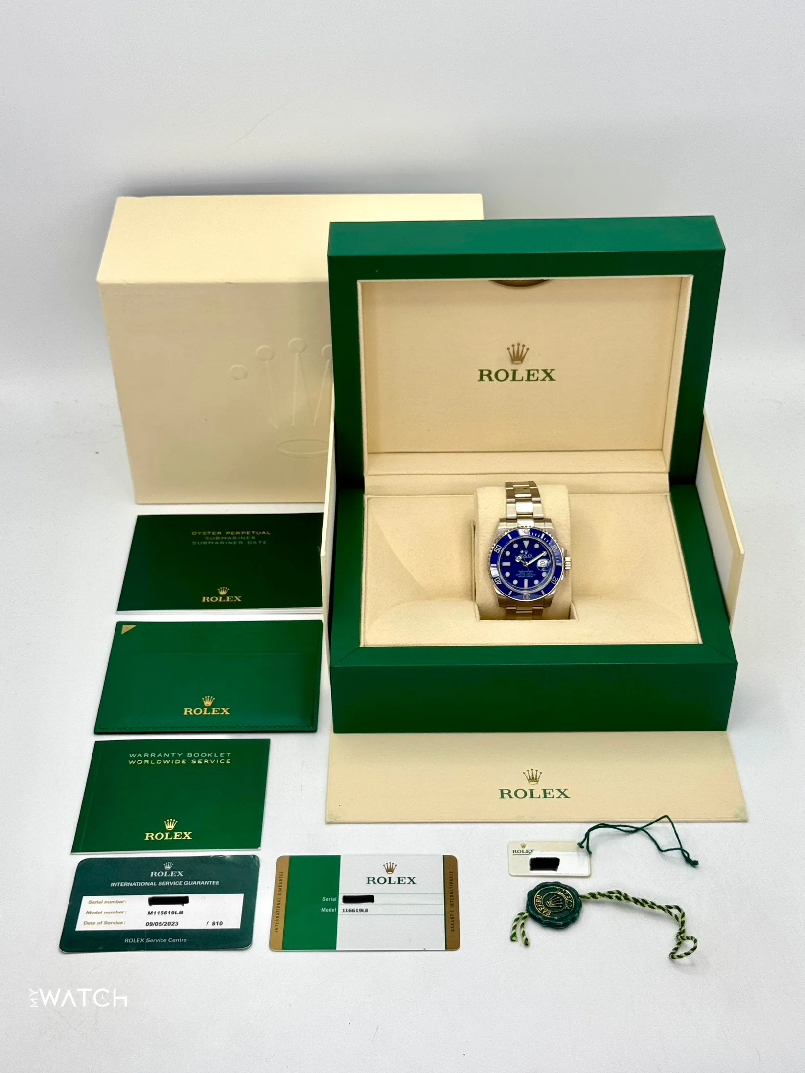 2018 Rolex Submariner "Smurf" 40mm 116619LB White Gold Blue Dial - Image 10