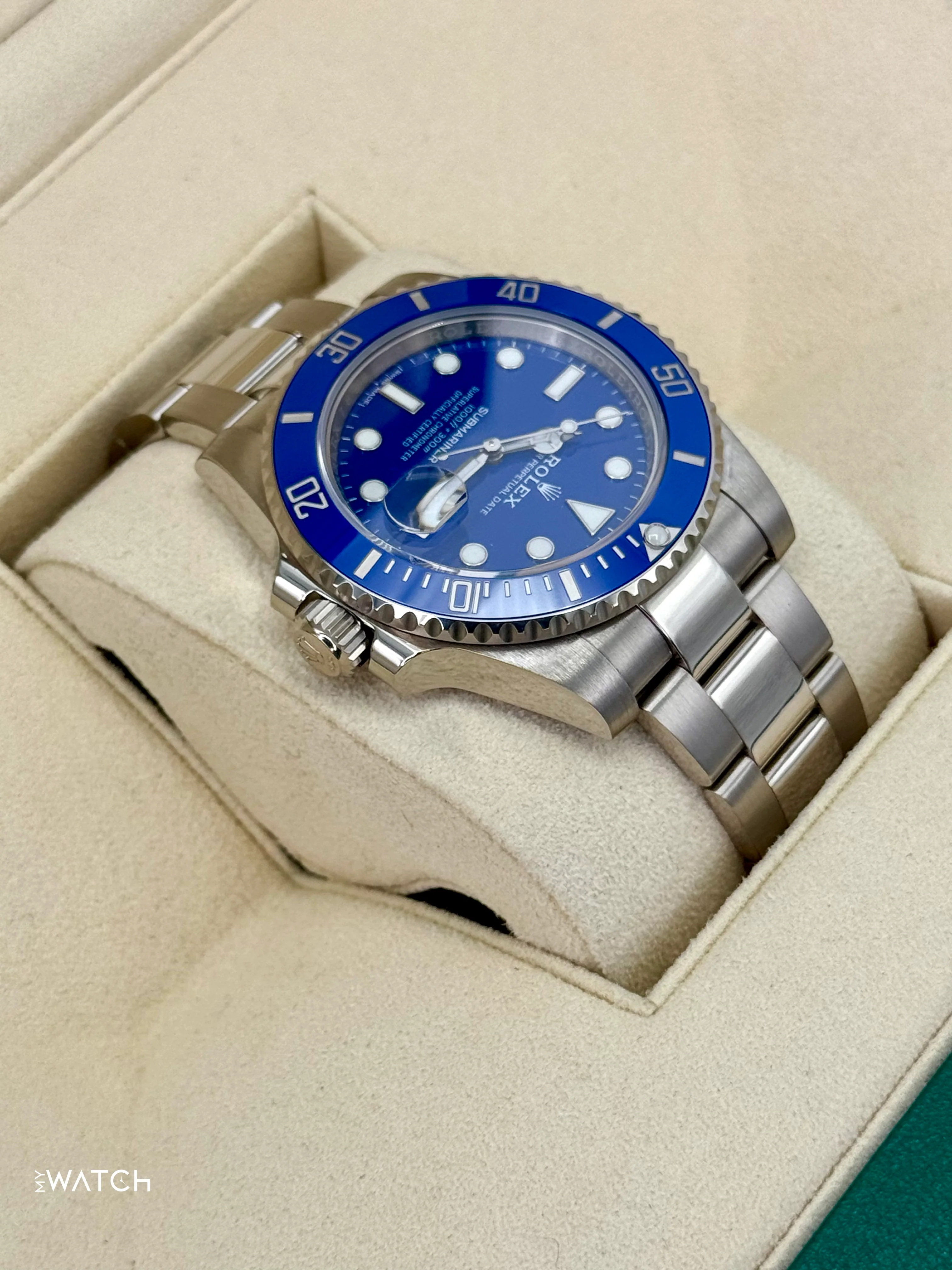 2018 Rolex Submariner "Smurf" 40mm 116619LB White Gold Blue Dial - Image 8