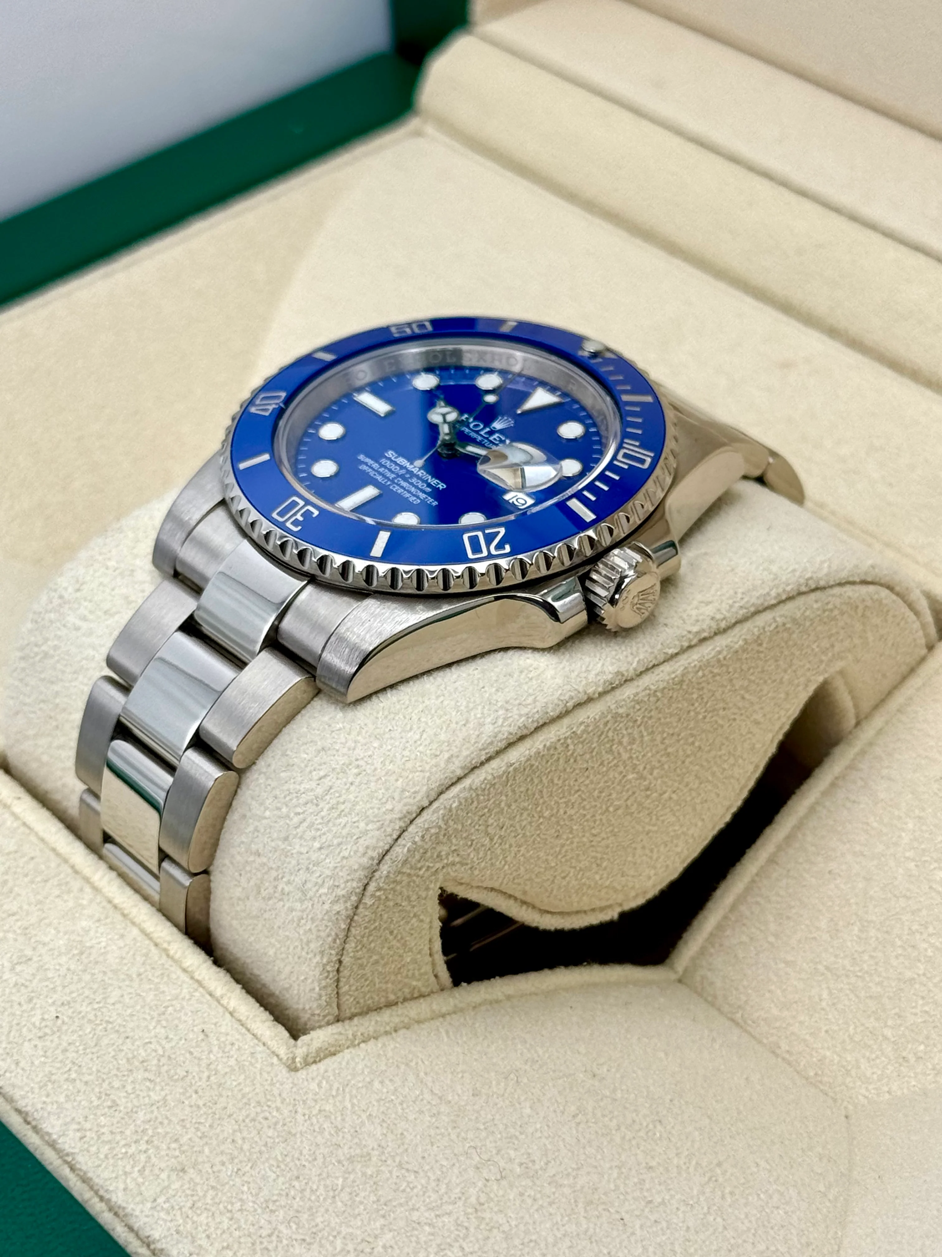 2018 Rolex Submariner "Smurf" 40mm 116619LB White Gold Blue Dial - Image 5
