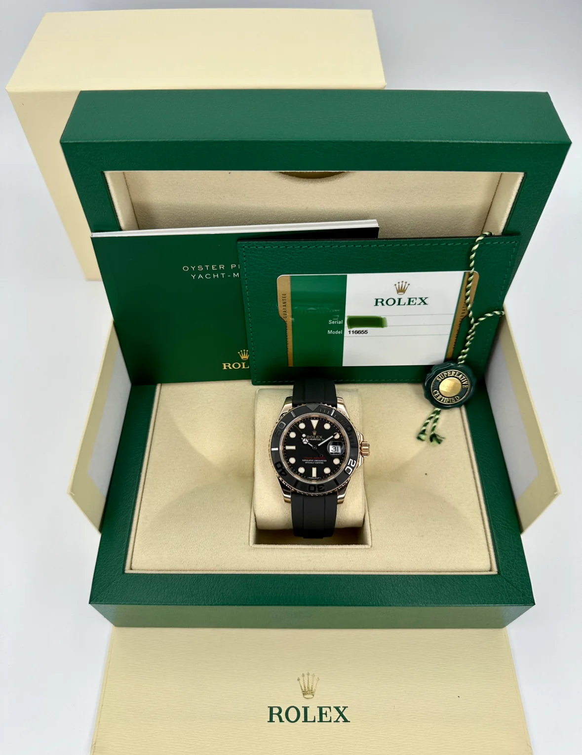 2018 Rolex Yacht-Master 40mm 116655 Oysterflex Black Dial - Image 12