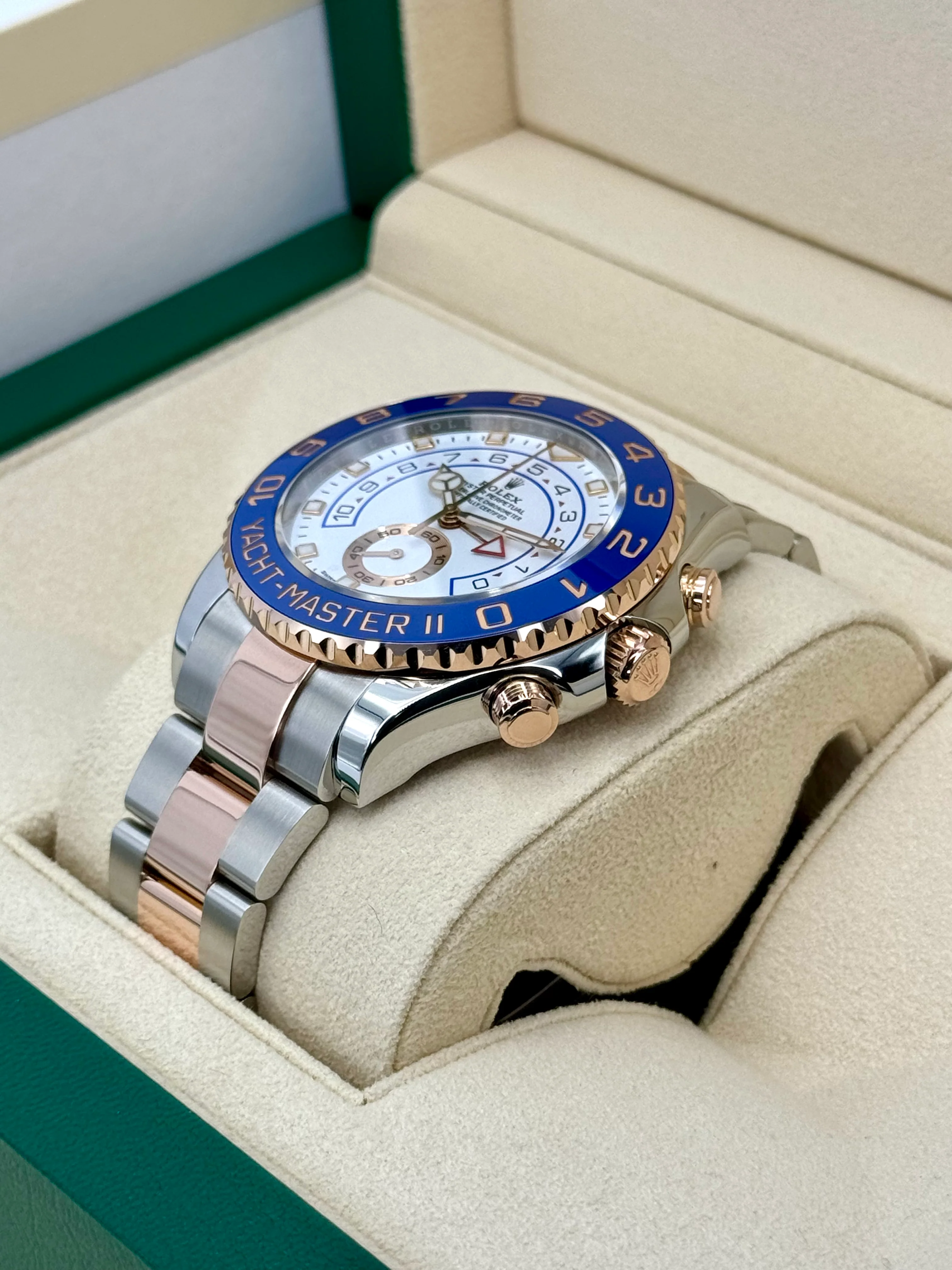 2018 Rolex Yacht-Master II 44mm 116681 Two-Tone White Dial - Image 5