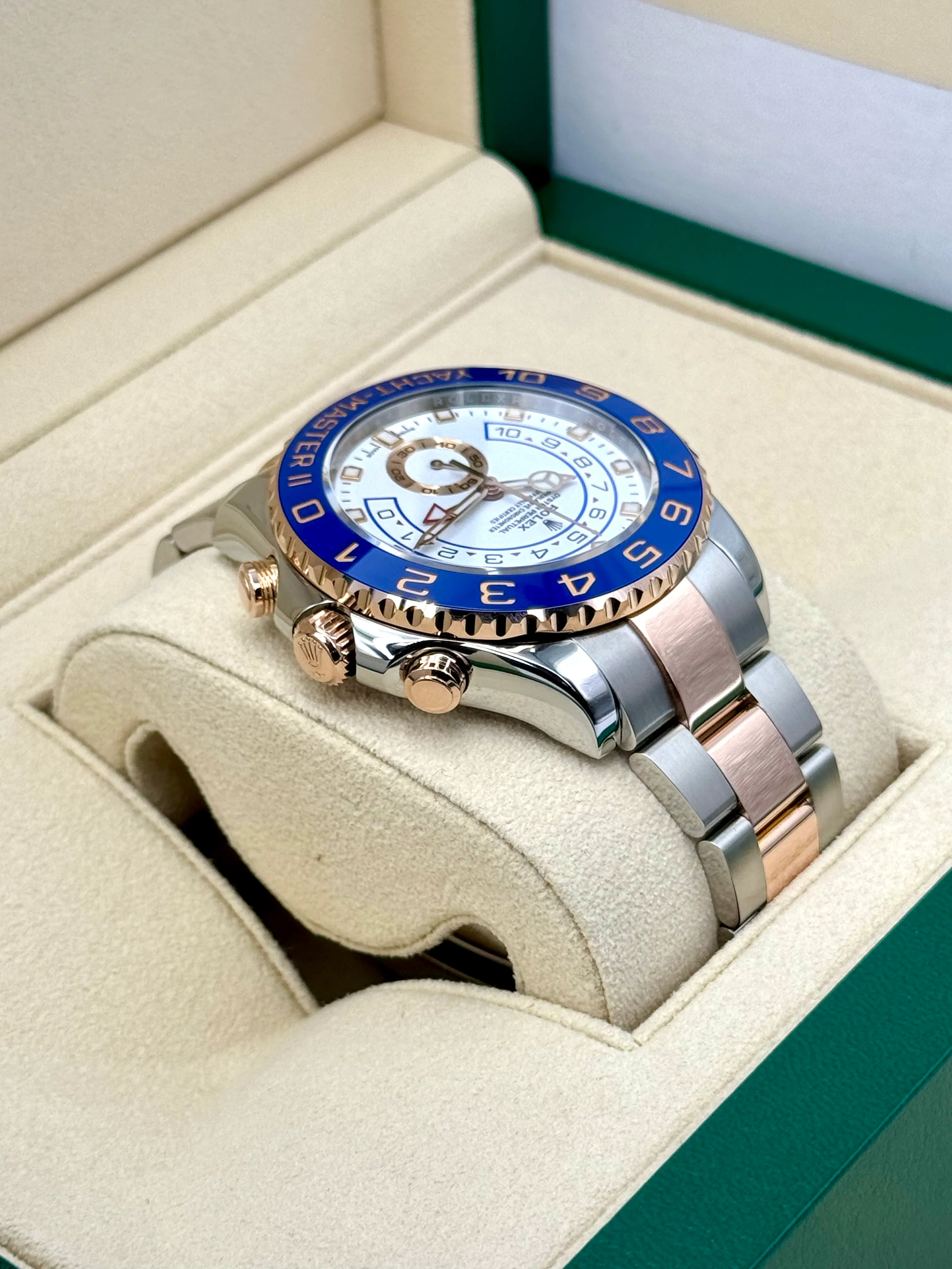 2018 Rolex Yacht-Master II 44mm 116681 Two-Tone White Dial - Image 8