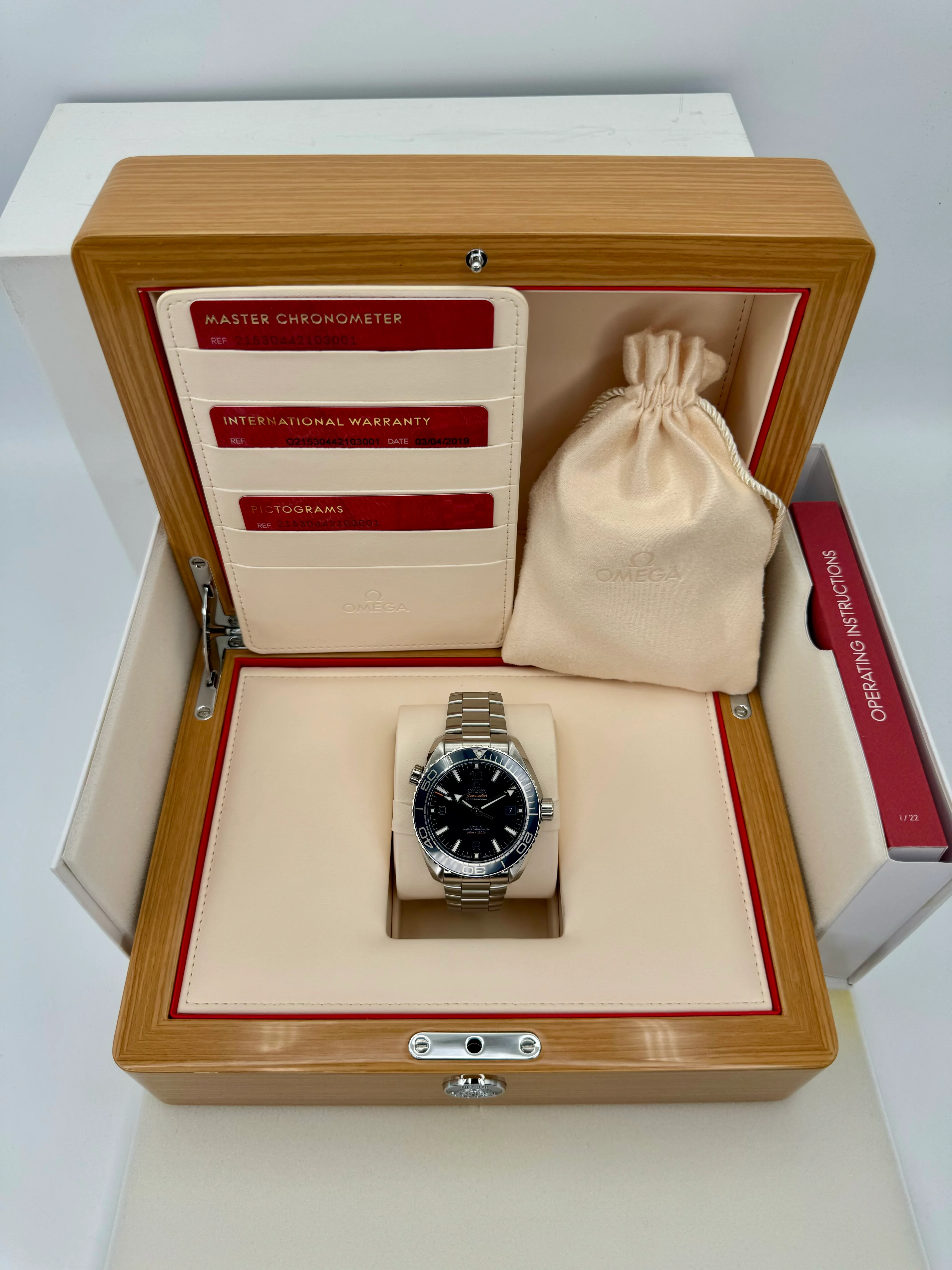 2019 Omega Seamaster Planet Ocean 43.5mm 215.30.44.21.03.001 Blue Dial - Image 12