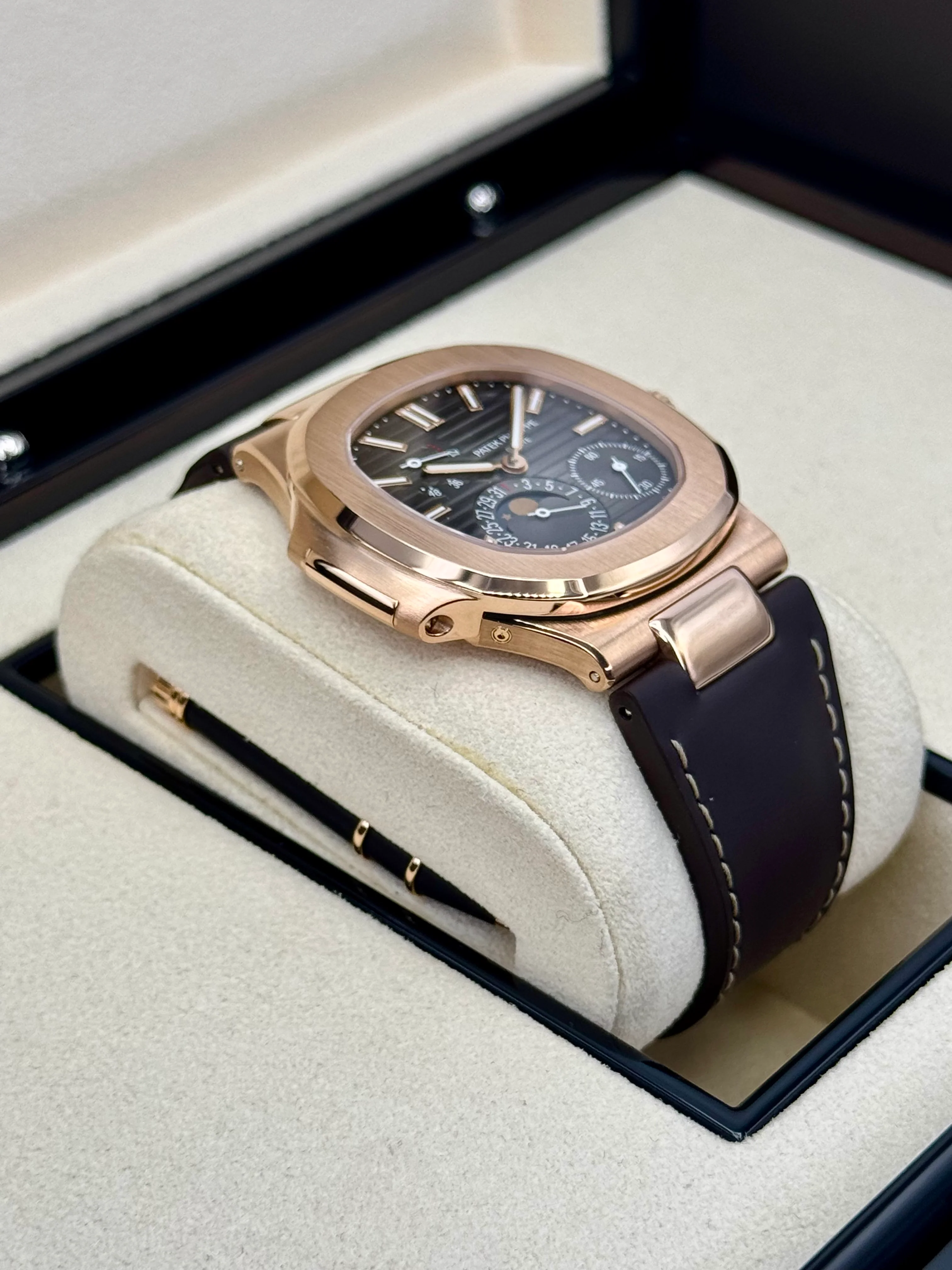 2019 Patek Philippe Nautilus 40mm 5712R  Rose Gold Brown Dial - Image 6