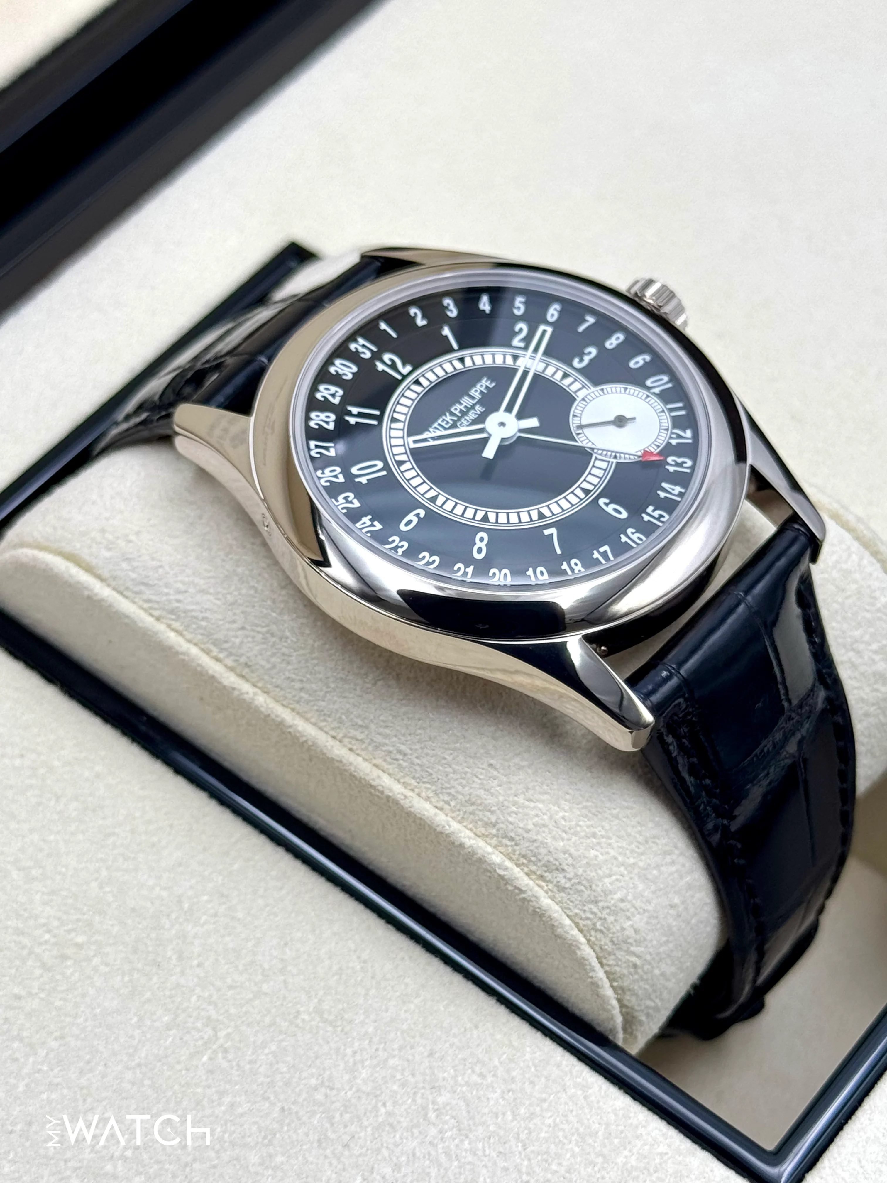 2019 Patek Philippe Calatrava 6006G White Gold Black Dial - Image 6