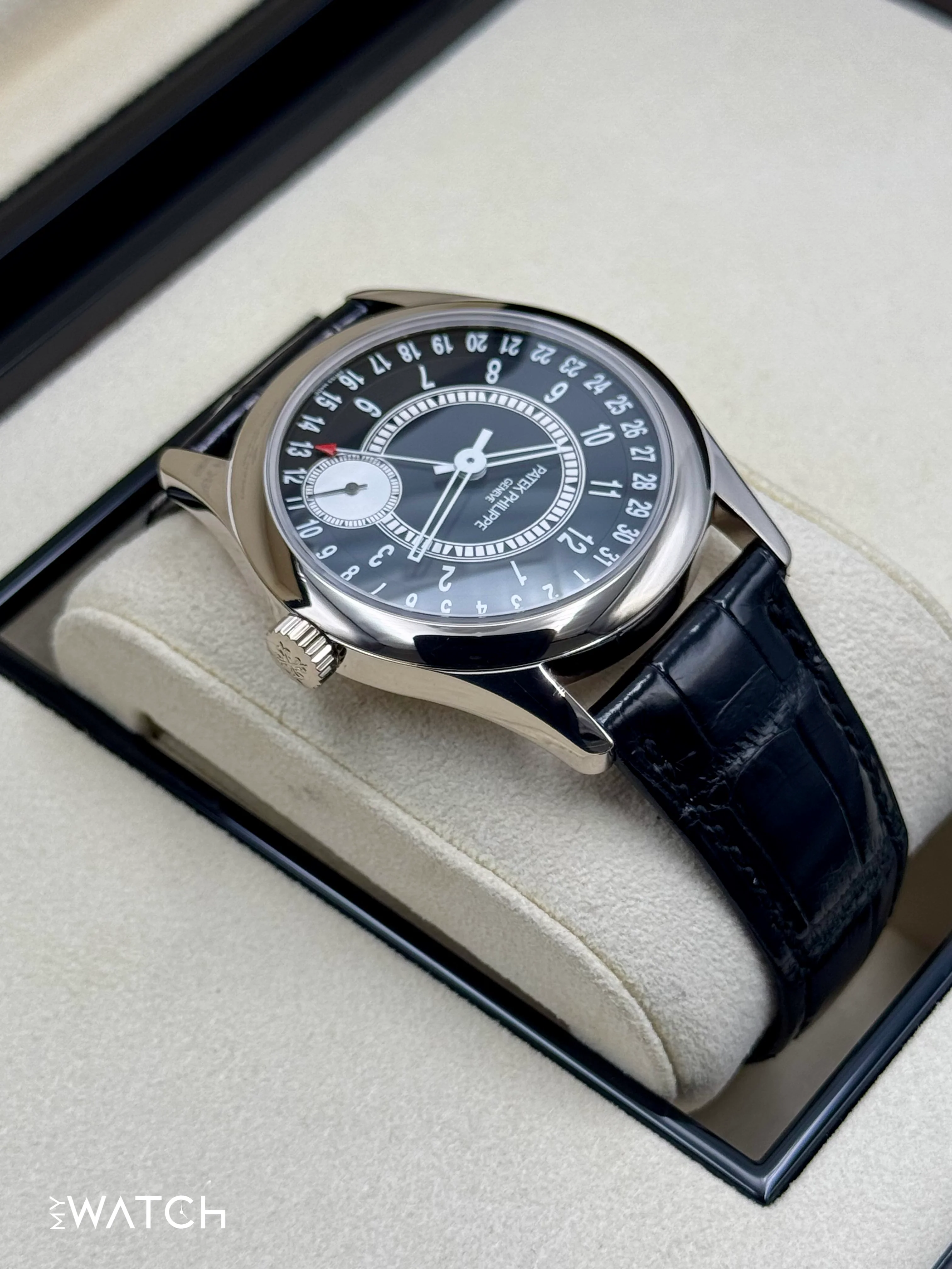 2019 Patek Philippe Calatrava 6006G White Gold Black Dial - Image 8