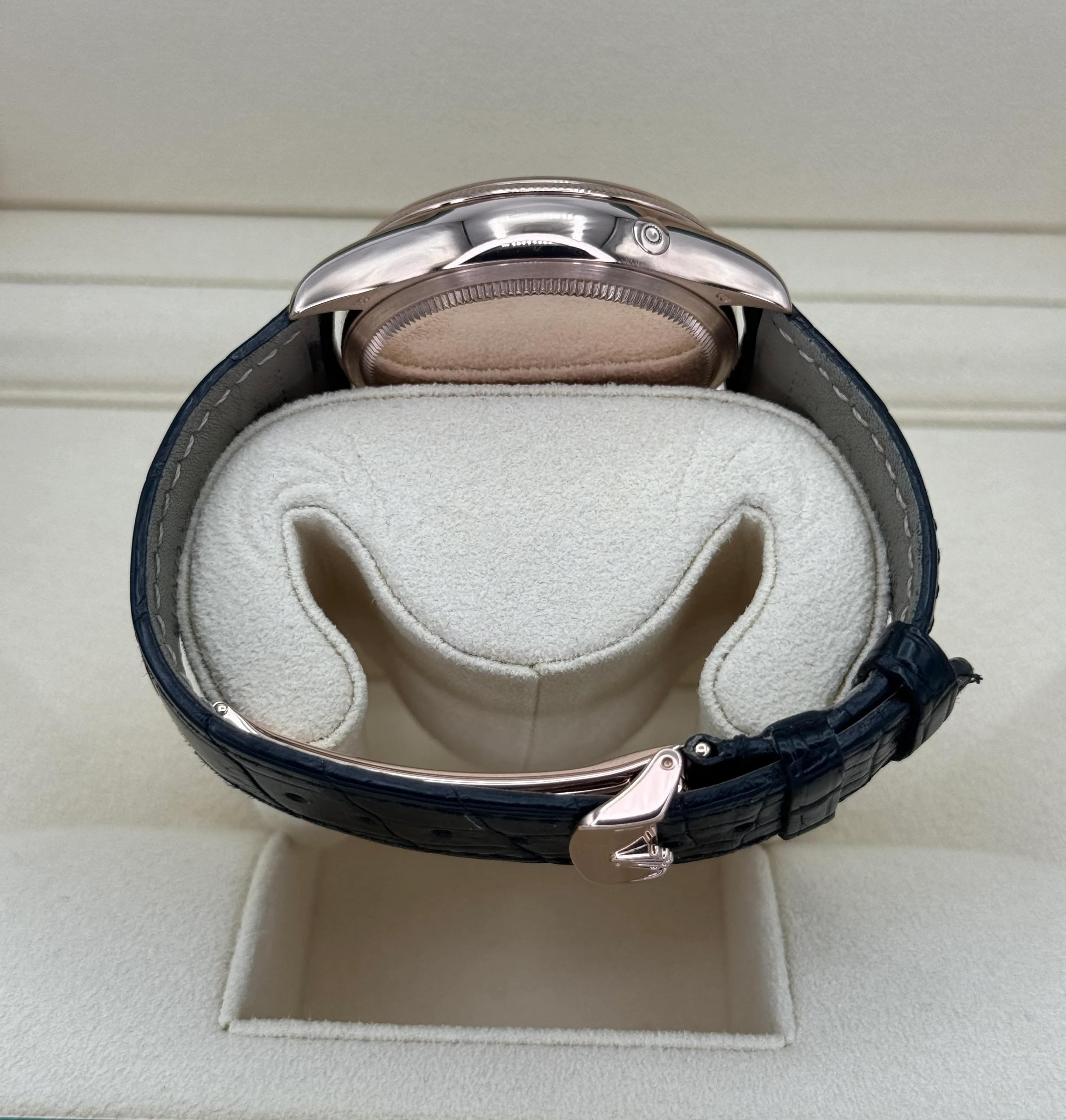 2019 Rolex Cellini Moonphase 39mm 50535 Rose Gold White Dial - Image 10