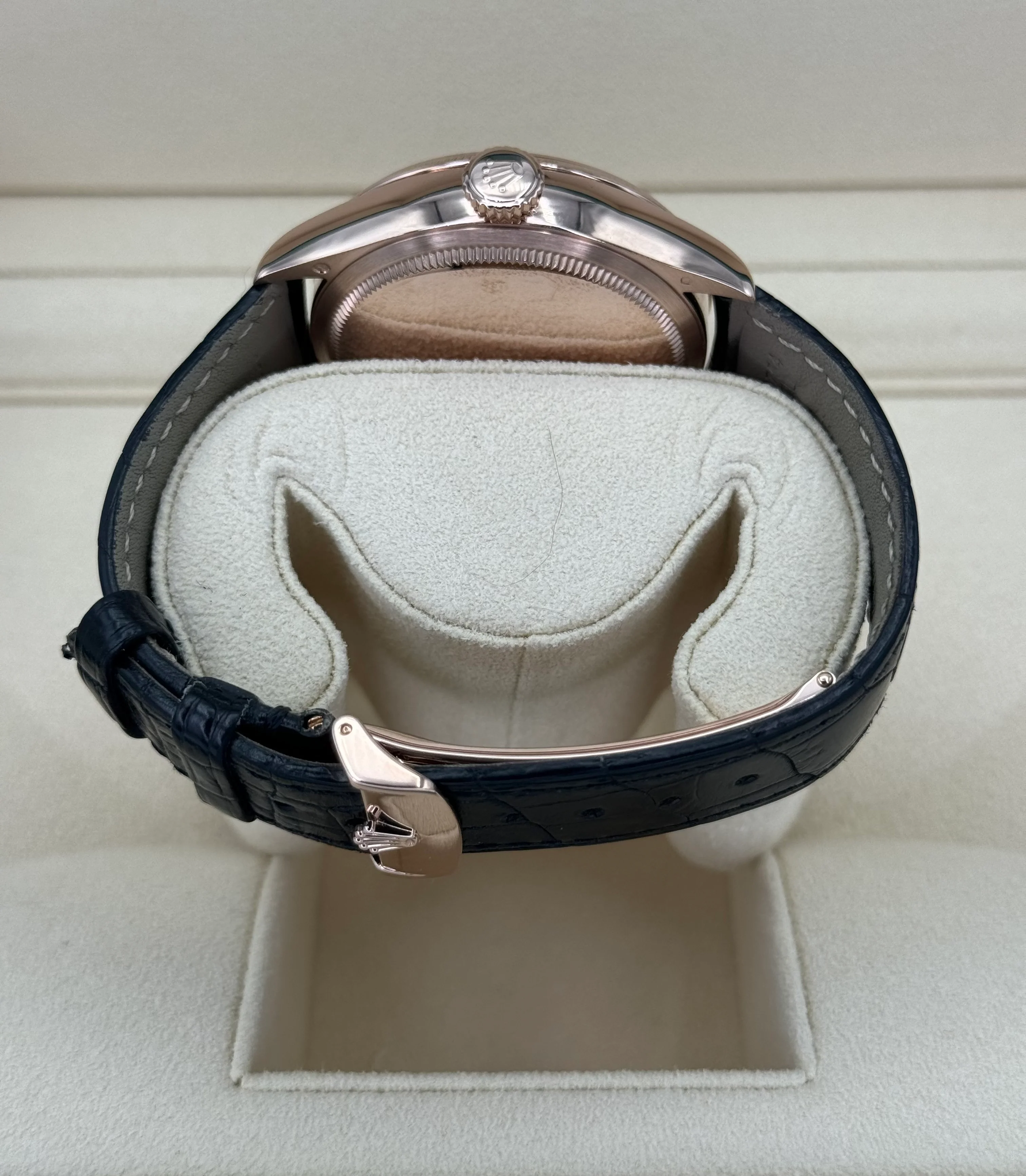 2019 Rolex Cellini Moonphase 39mm 50535 Rose Gold White Dial - Image 9