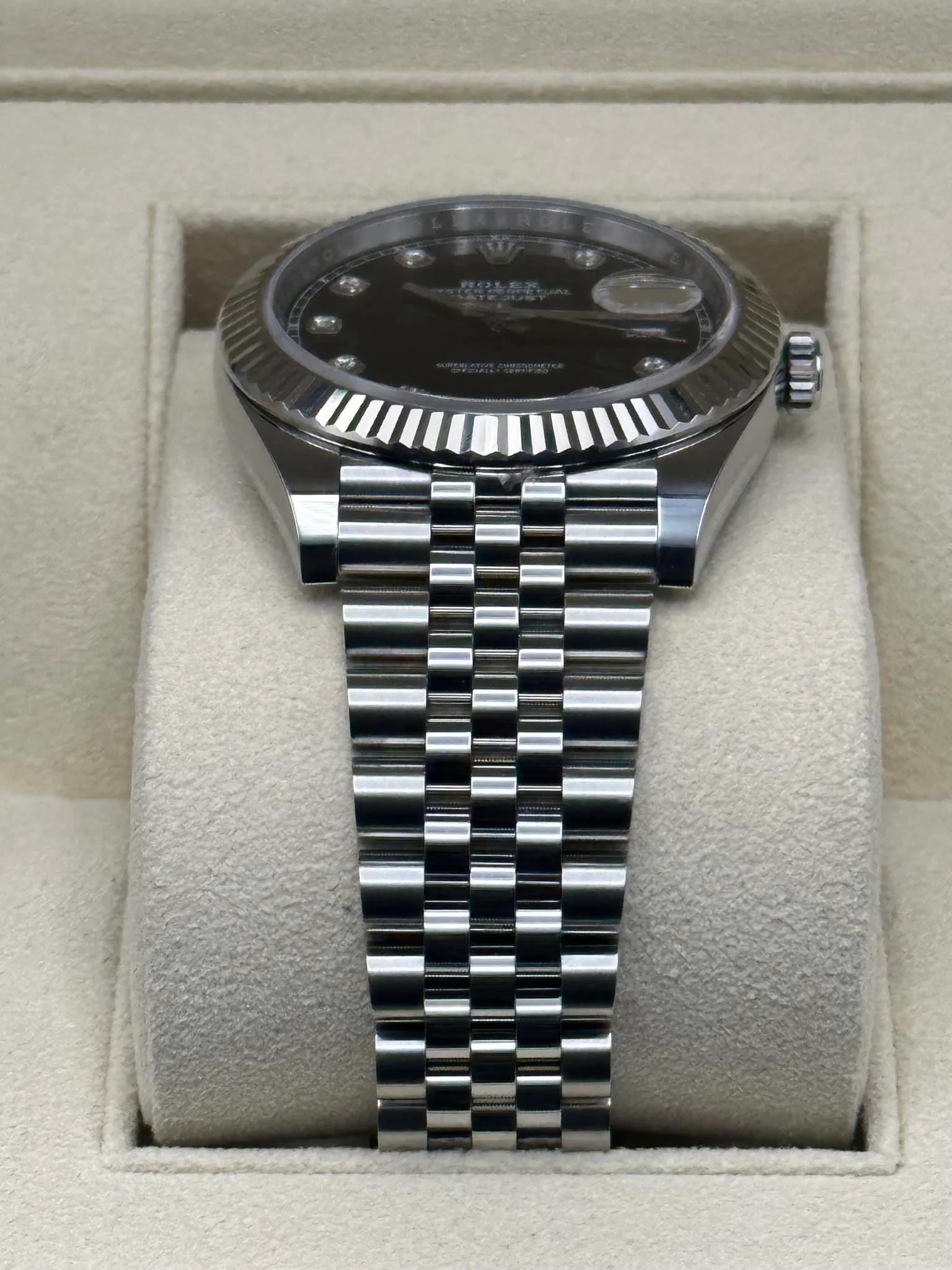 2019 Rolex Datejust 41mm 126334 Jubilee Black Diamond Dial - Image 3