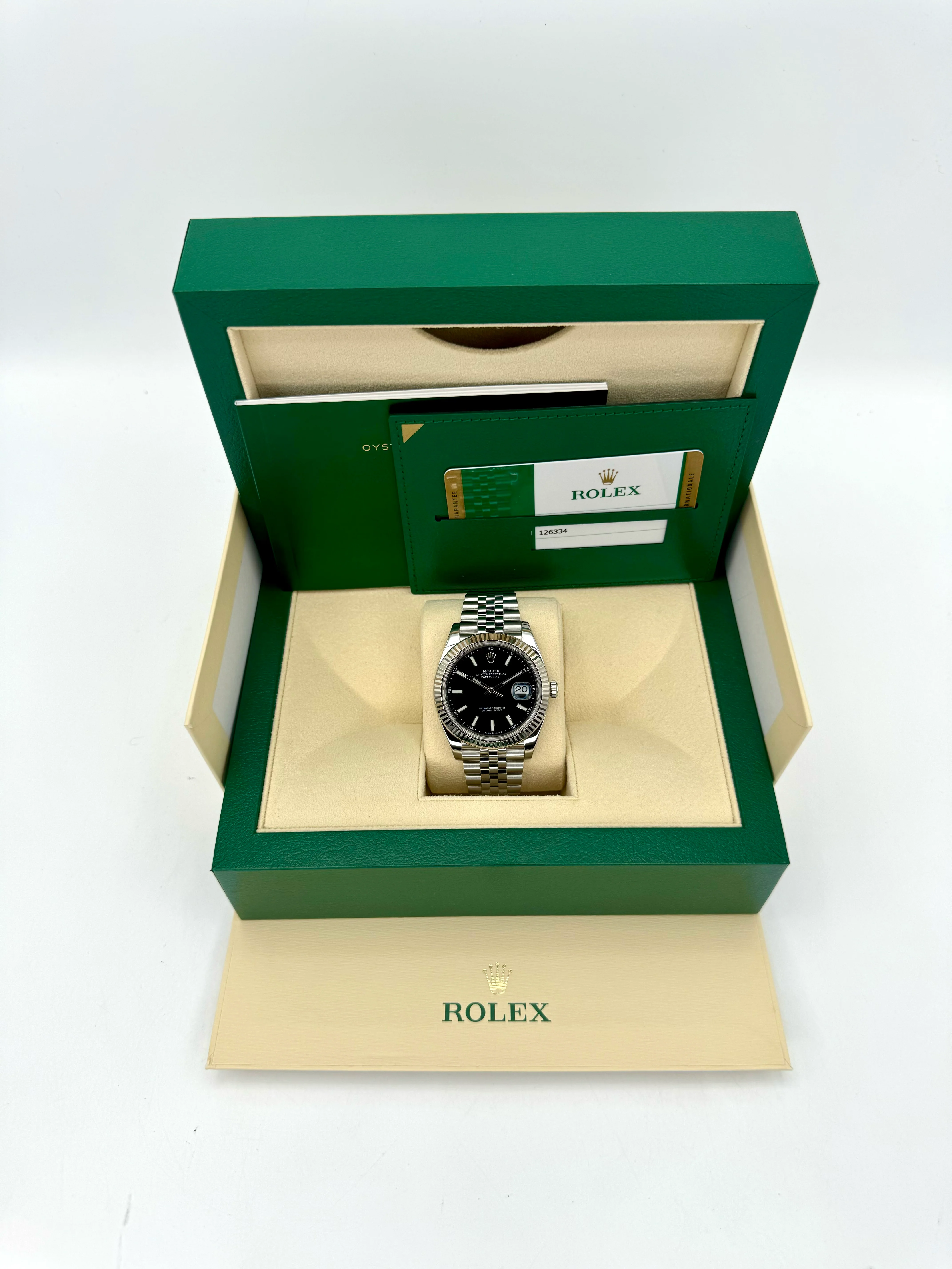2019 Rolex Datejust 41mm 126334 Stainless Steel Jubilee Black Dial - Image 11